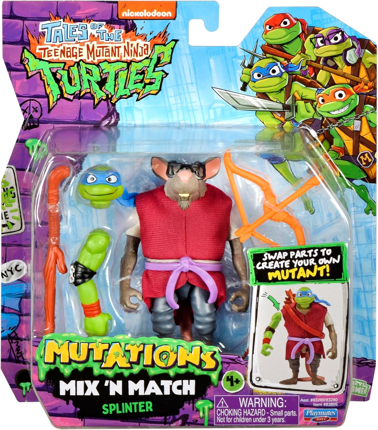Teenage Mutant Ninja Turtles Splinter Mix 'N' Match Action Figure