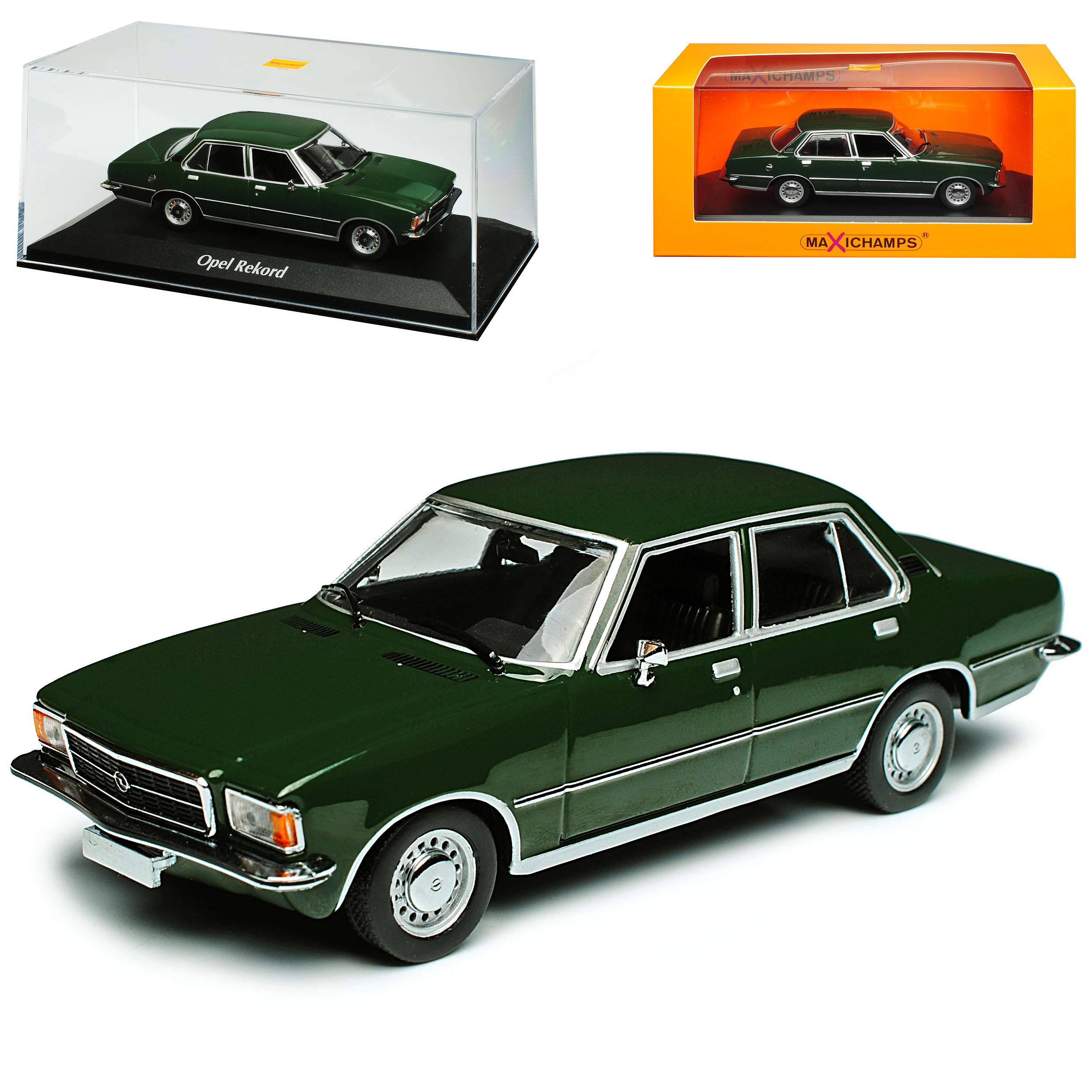 Maxichamps 1:43 Opel Rekord D 1975 - Rosso Scuro - Modello Statico Collezionismo