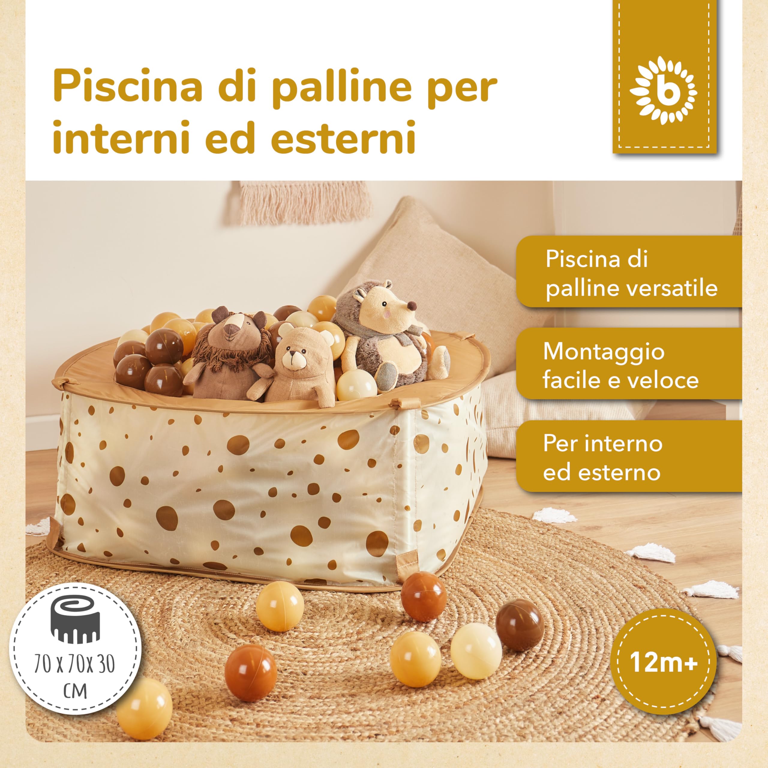 Bieco Piscina di palline per interni Pop Up Dots | Include 50 palline | Principessa | Tenda per bambini | Tenda da campeggio per ragazze | Tenda per bambine