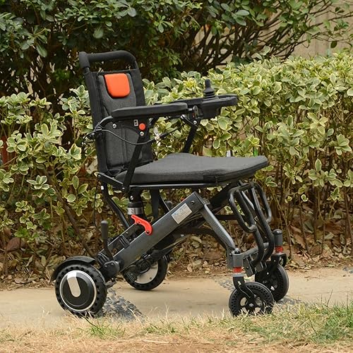 Miniatura 9 de Pesa solo 37 libras, silla de ruedas plegable eléctrica, ligera, portátil, silla inteligente de movilidad personal, silla de ruedas, silla de ruedas