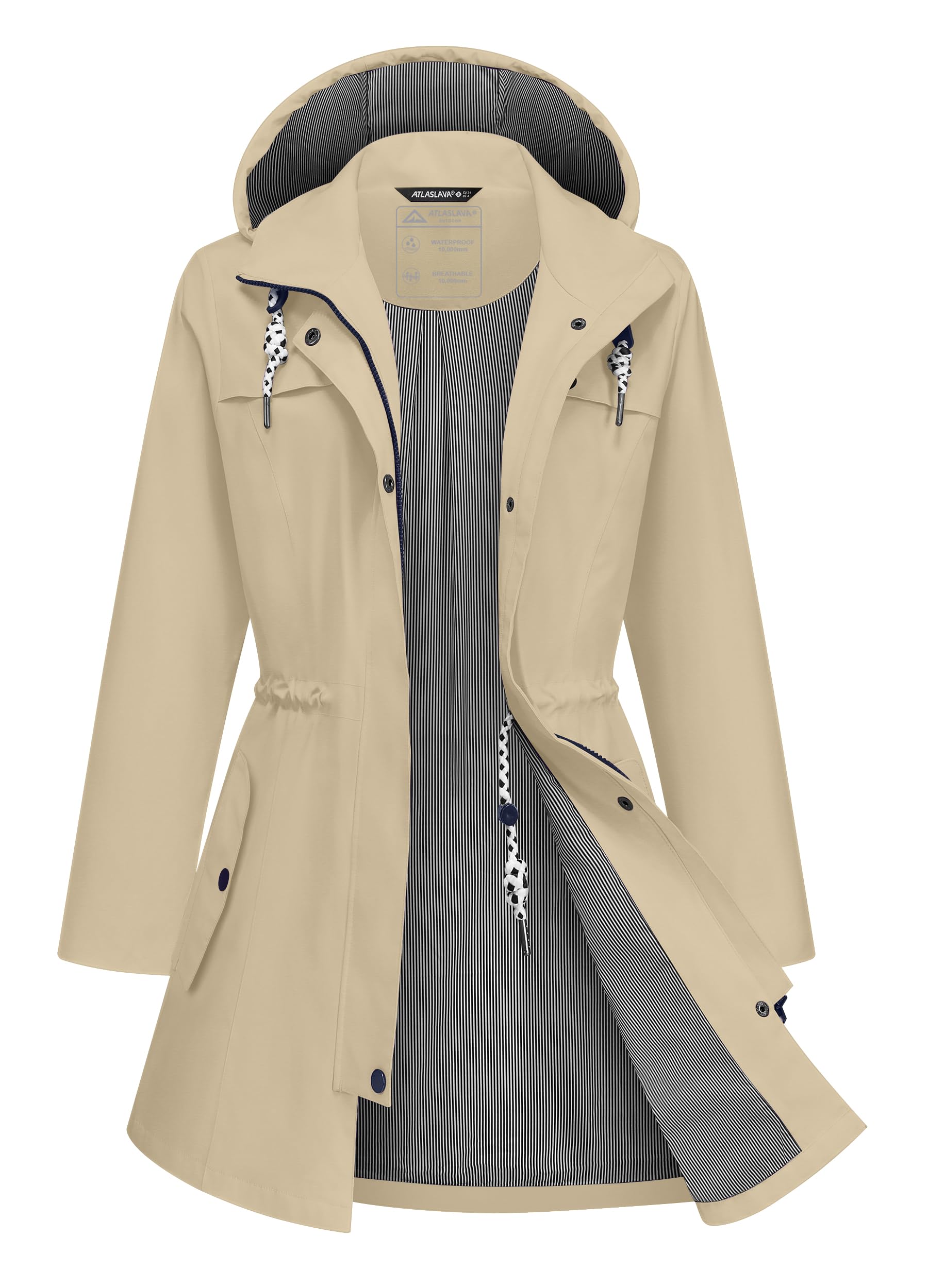 atlaslava Rain Jacket Women Waterproof Long Lightweight Raincoat Hooded Windbreaker Outdoor Trench Coat-picture-49