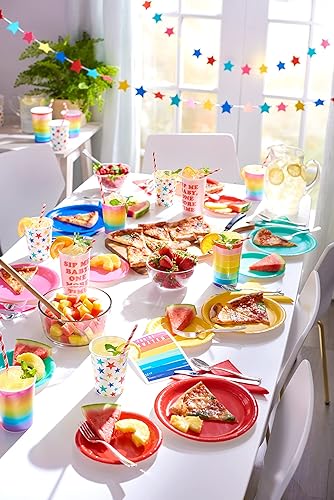 Miniatura 5 de American Greetings Servilletas de almuerzo arcoíris de 50 unidades Servilletas de almuerzo multicolor