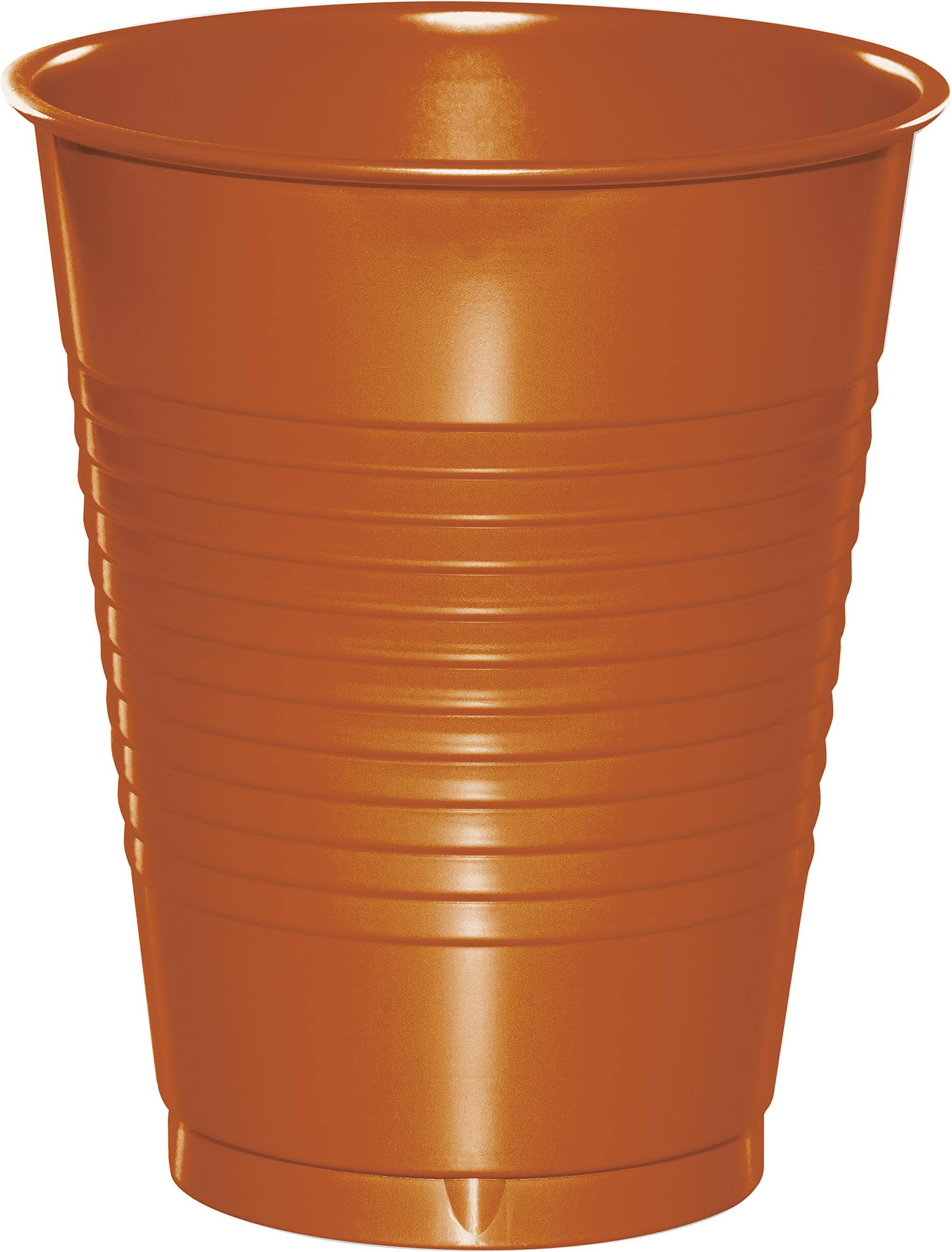 Creative Converting Pumpkin Spice Orange 16 oz Plastic Cups, 60 ct