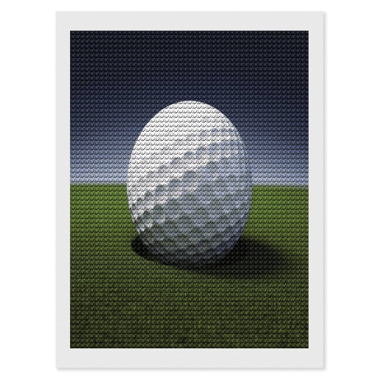 FekiLoot Diamond Art Kits for Adults, DIY 5D Golf Ball Diamond Painting Kits for Beginners, Full Round Drill Diamond Dots Painting Gem Art Crafts for Home Wall Decor & Gift 12"x16"