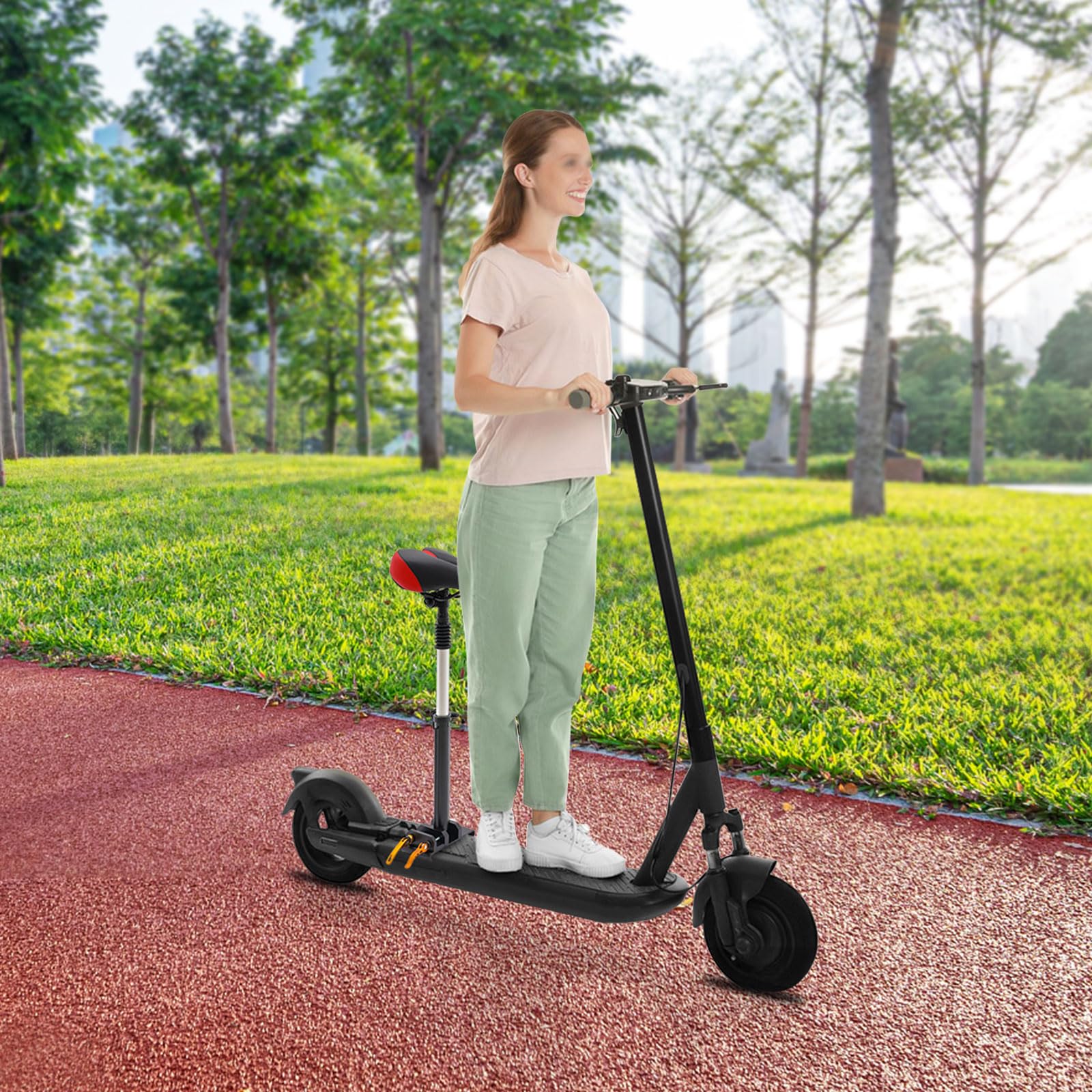 Sella per monopattino elettrico, 45-65 cm, in alluminio PU, per M365/M365 Pro, senza foratura | Imbottitura traspirante con imbottitura in spugna, supporto stabile, per tutti i giorni, pendolari e brevi distanze