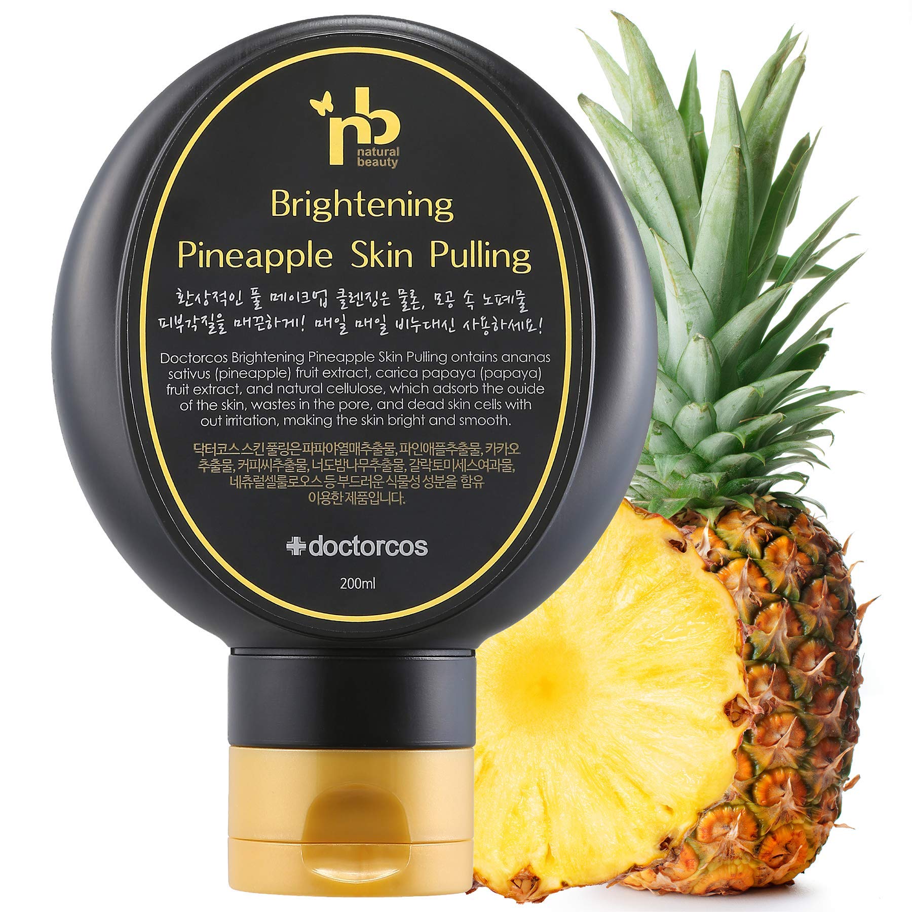 DOCTORCOS Brightening Pineapple Skin Pulling Face Cleanser | Black head, Dead skin cell remover | Fa