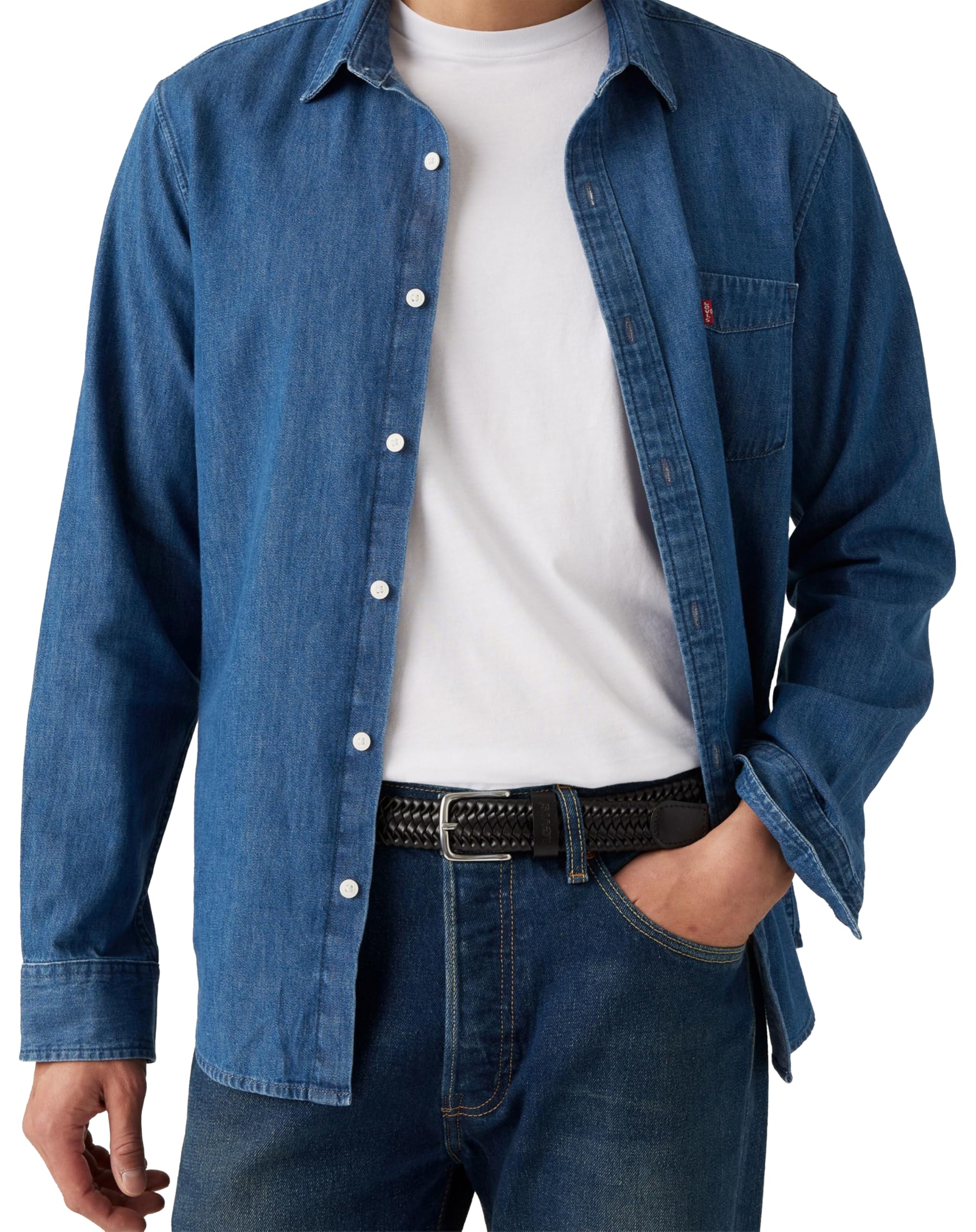 Levi's Stretch Braid Belt Cintura in pelle composizione Uomo (Pacco da 1)
