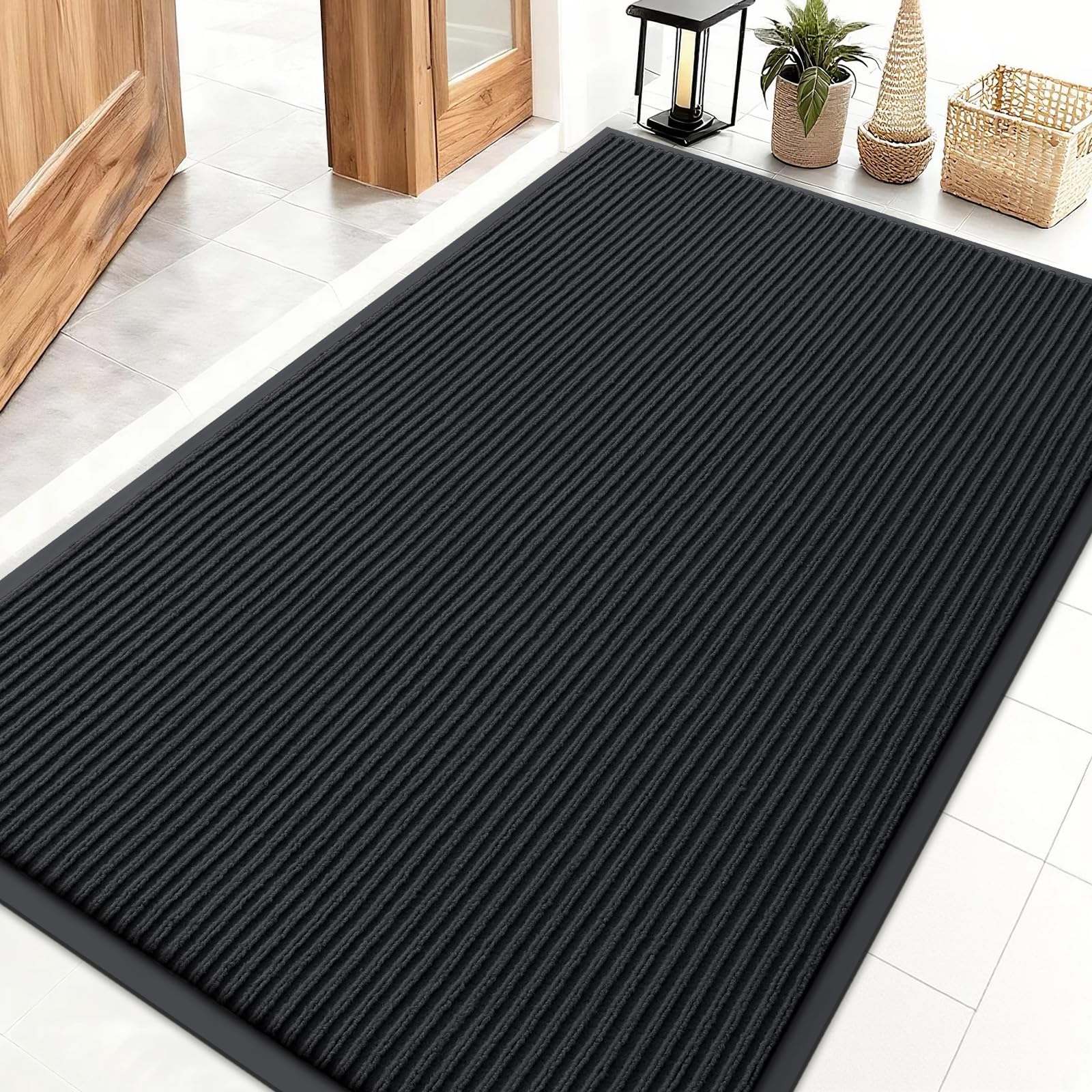 OLANLY Front Door Mat Indoor Outdoor Entrance, Waterproof Heavy Duty Doormat, Fade Resistant, Low Profile, Easy Clean Patio Porch Welcome Floor Mats for Entry, 29.5x17, Beige — view 124