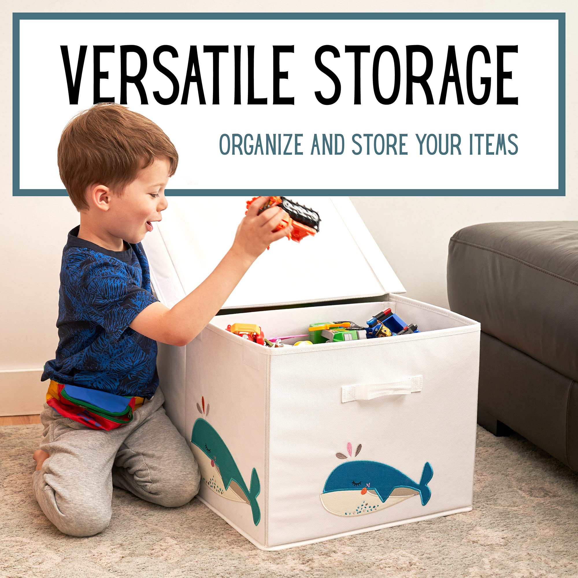 Beautiful Large Toy Box with Lid Cute Gender Neutral Toy Storage