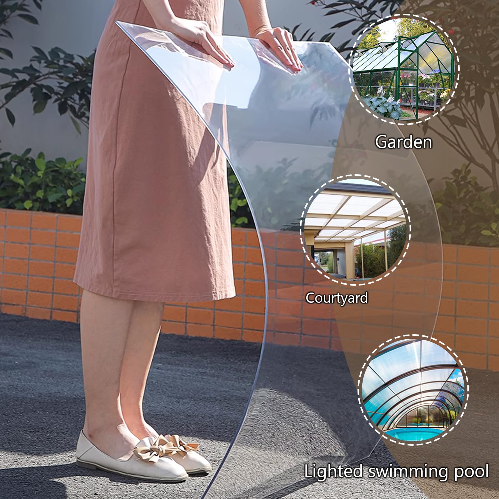 Acrílica Transparente, Placa de Metacrilato Clara, Lámina de Plástico Acrílico para Marco de Fotos, Impresión y Manualidades, Resistente al Agua y Fácil de Cortar-1-15m