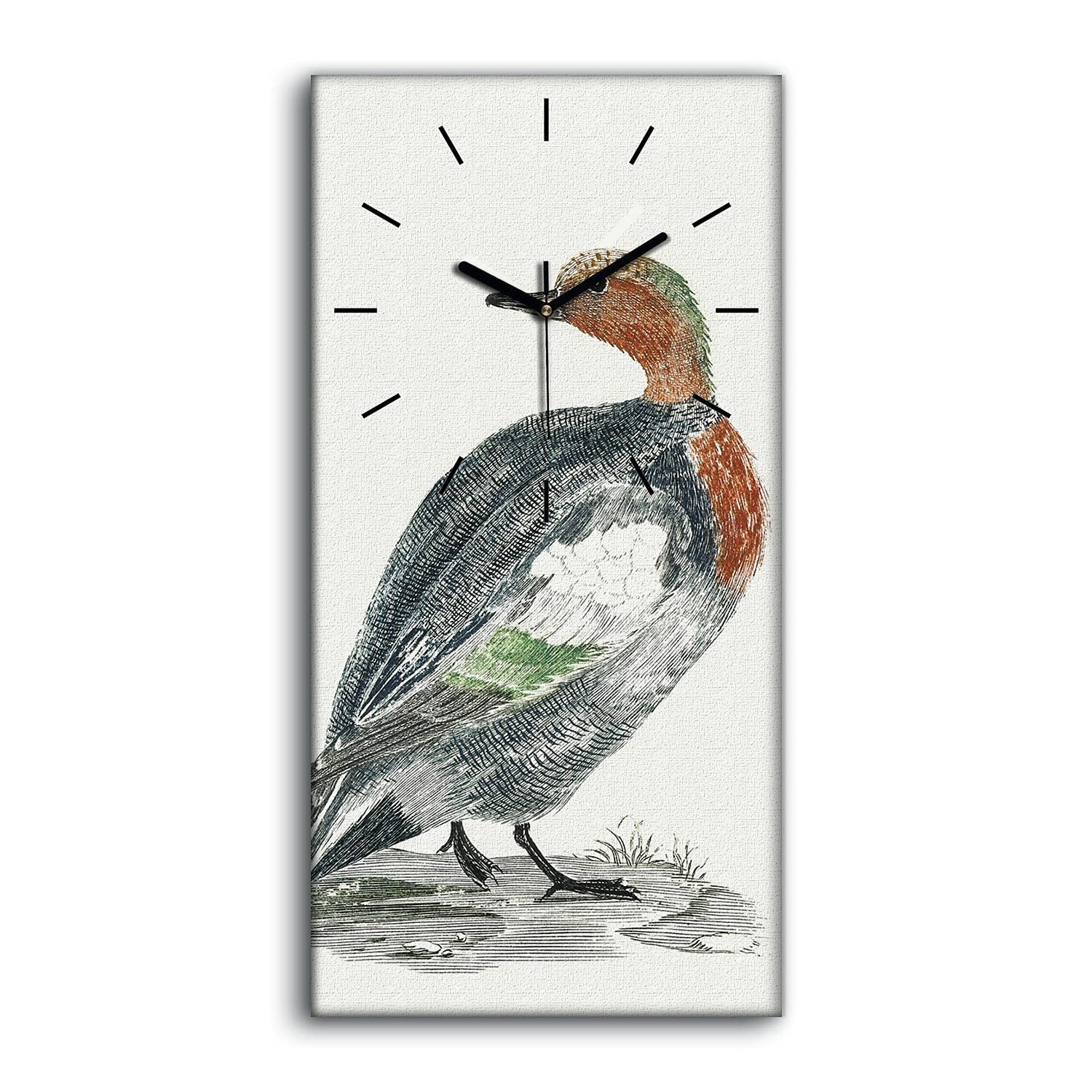 Horloge sur Toile Art Moderne Animaux Oiseaux pour Déco Premium