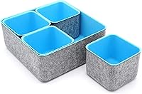 Vista 2 de Welaxy Organizadores de cajones de escritorio, juego de contenedores de almacenamiento para oficina en casa, soporte para lápices, soporte