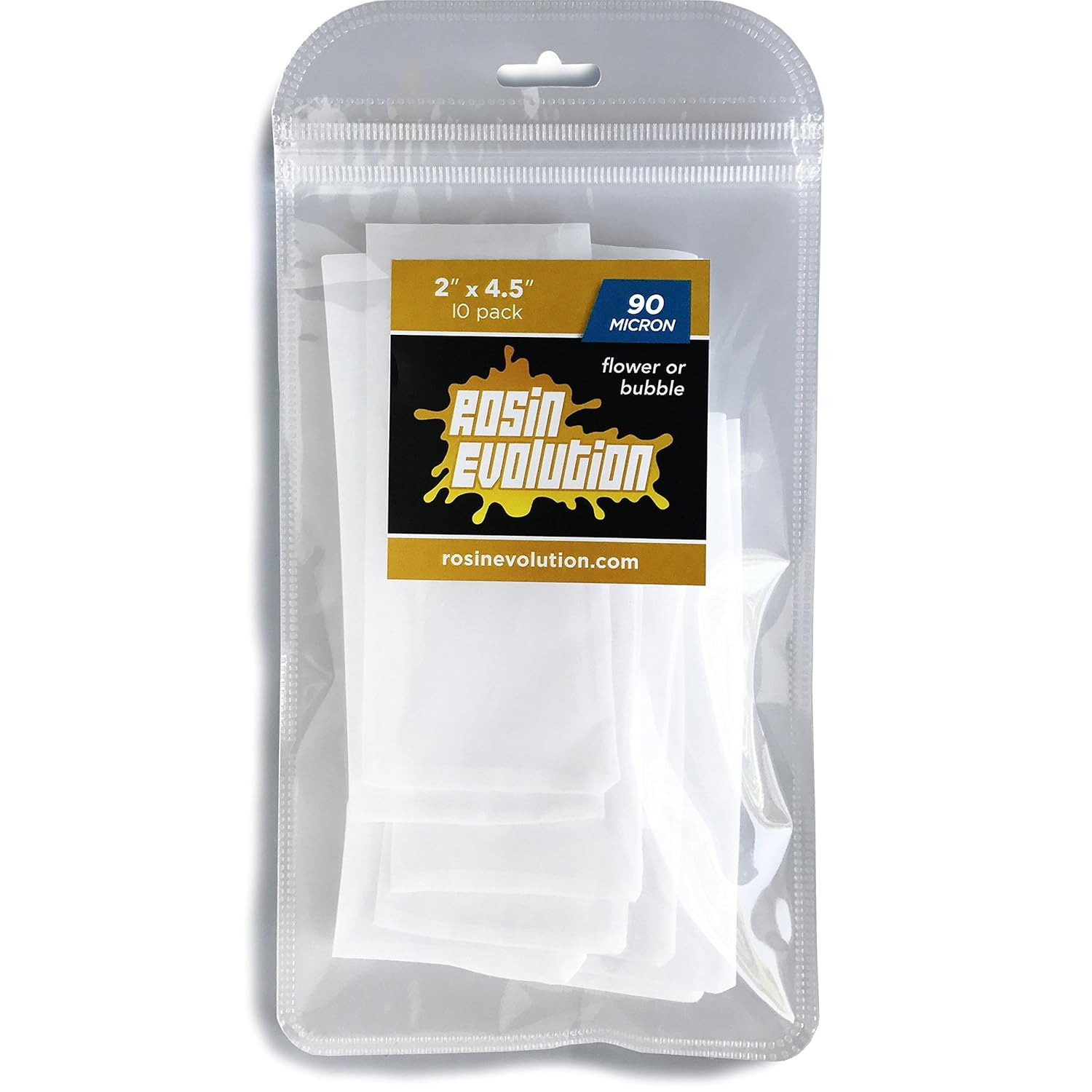 Buy Rosin Evolution Press Bags 90 micron (2 x 4.5) 10 pack Online
