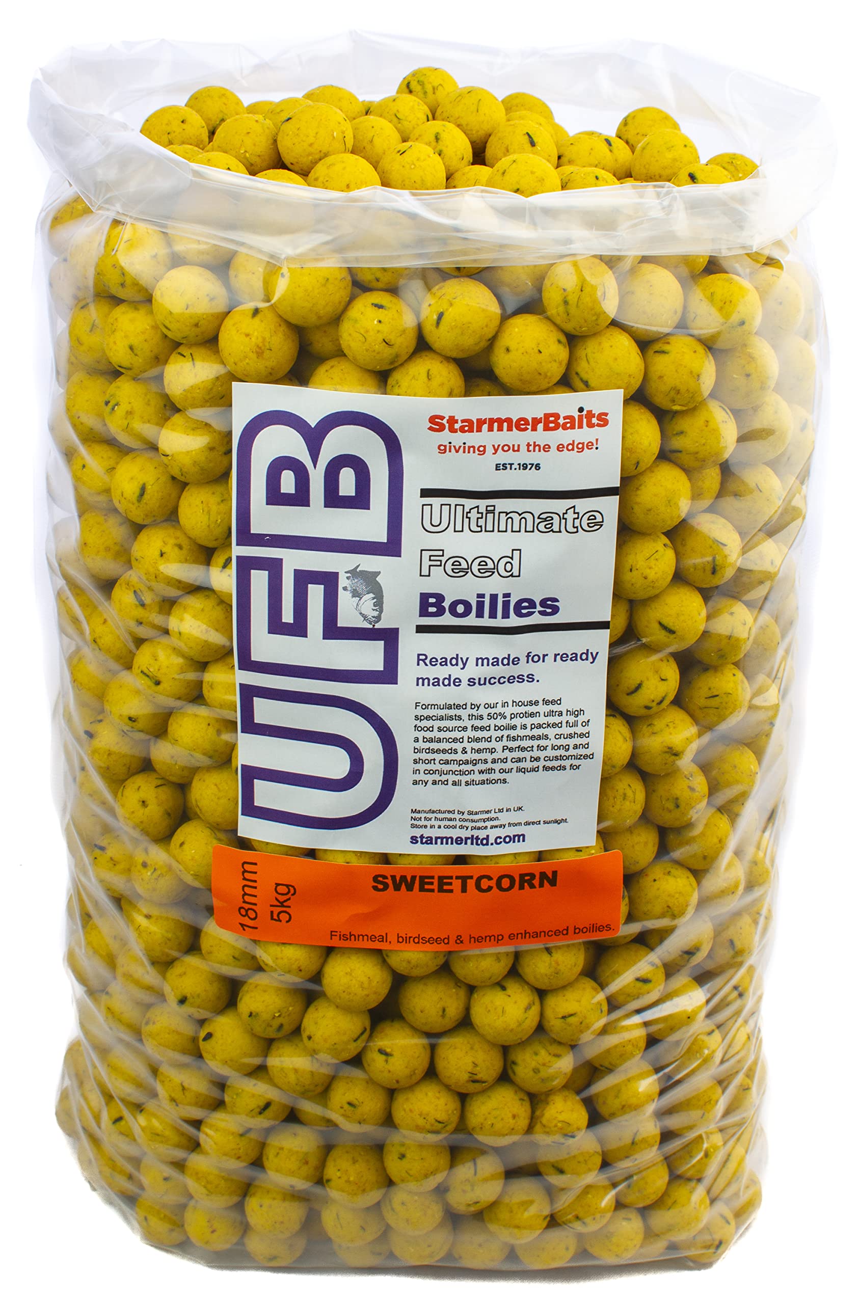Ultimate feed boilies / 18mm / 5kg / Sweetcorn