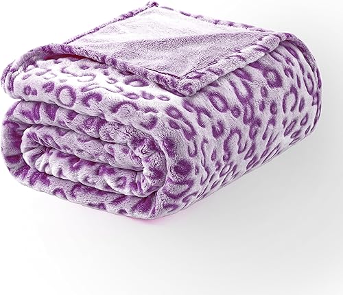 Vista 29 de Excervent Manta de forro polar de franela de leopardo 3D, 280 GSM, manta ligera de guepardo para sofá, cama, manta cálida súper suave y acogedora