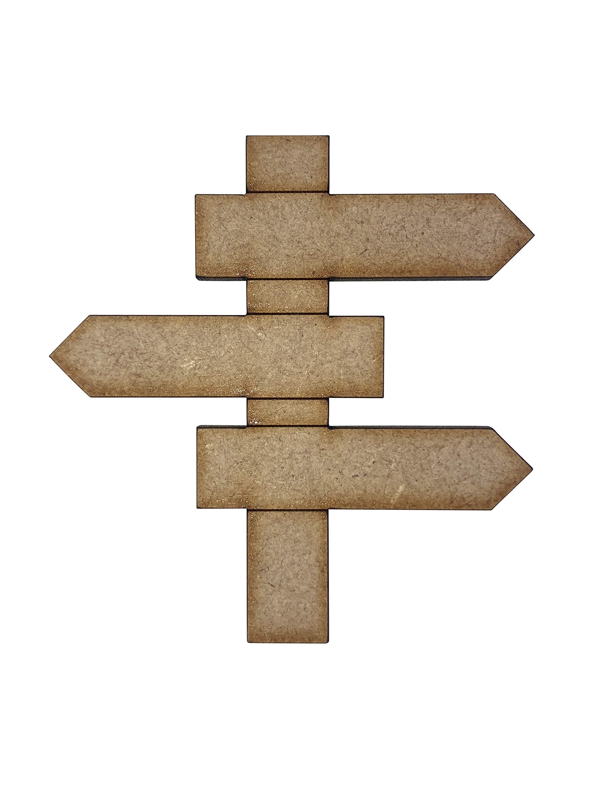 The Crafty Cow 4X Sign Post Fairy 6Cm Wood Craft Embelishments Laser Cut Shape Mdf