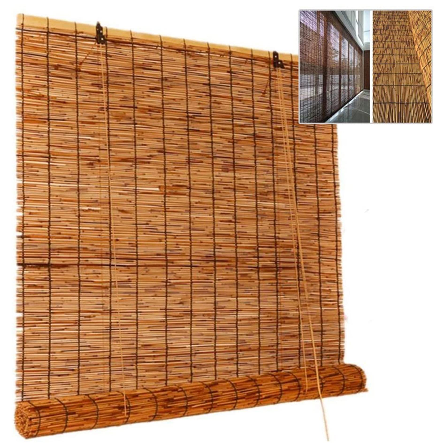 bamboe roll-up lichtdoorlatend zwart (kleurnr. 1033) 90x180 cm