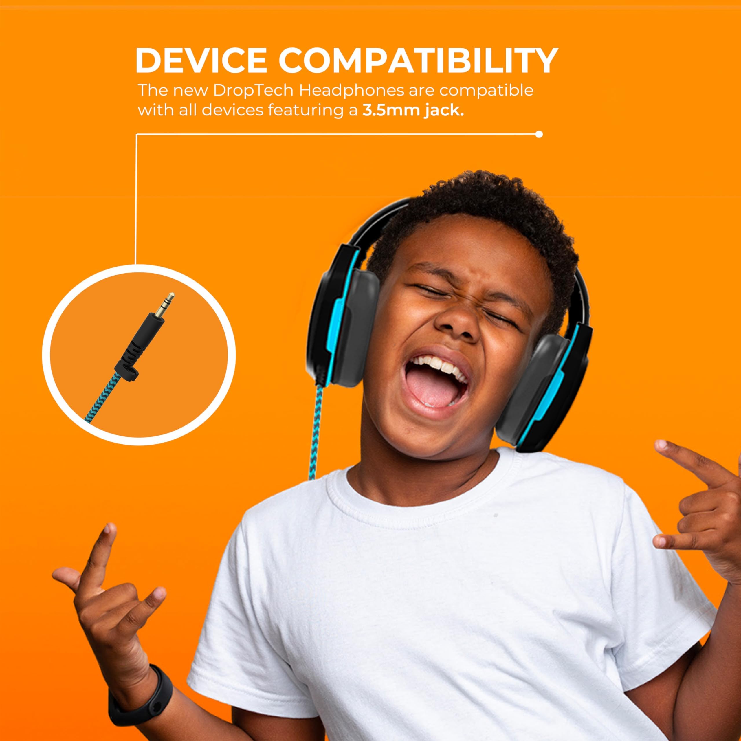 Amazon.com: Gumdrop DropTech On-Ear Wired Headphones No Mic | 3.5