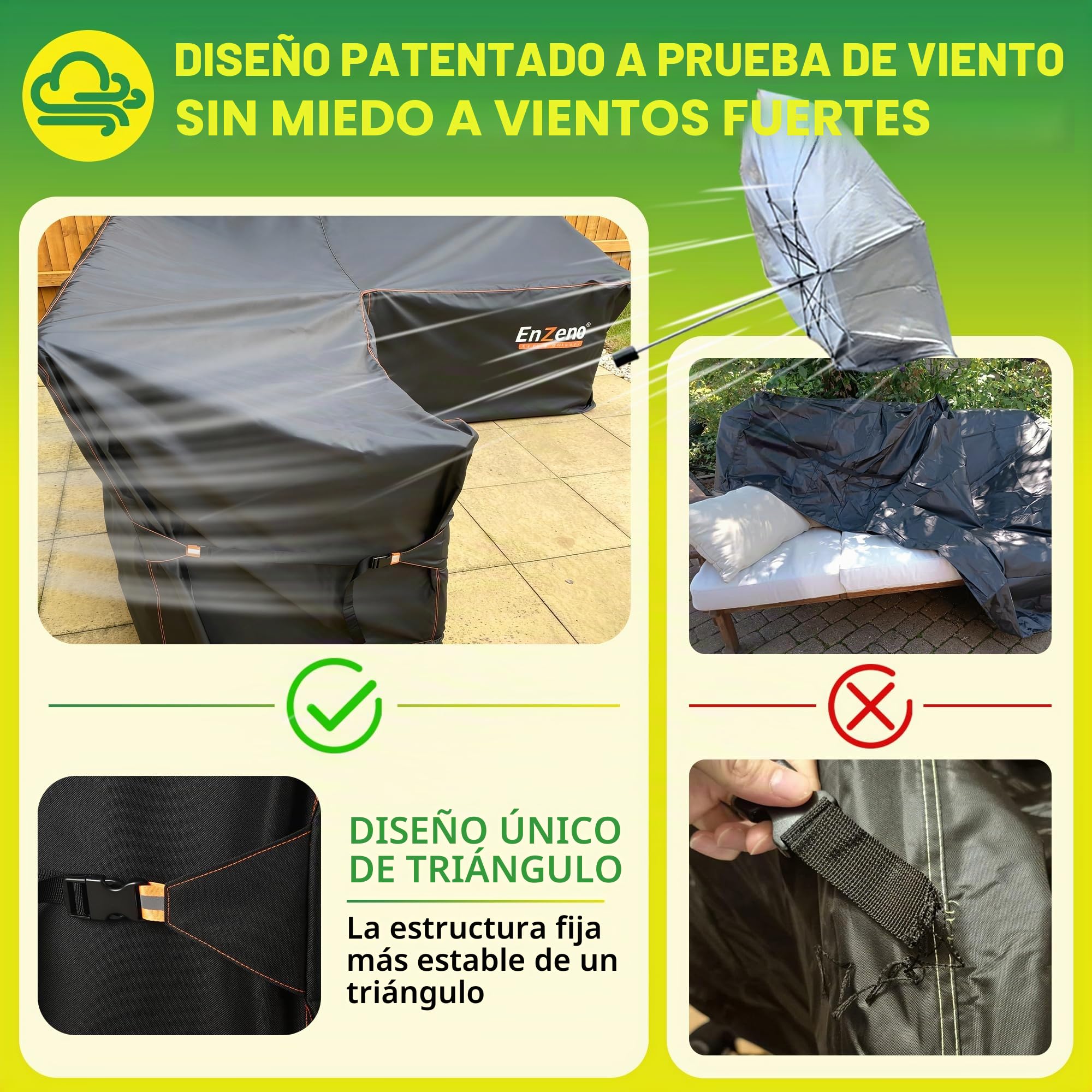 Funda Muebles Sofa Impermeable, Tela Oxford 600D Exterior Jardin Cubre Sofá Esquinero, Chaise Longe y Jardín