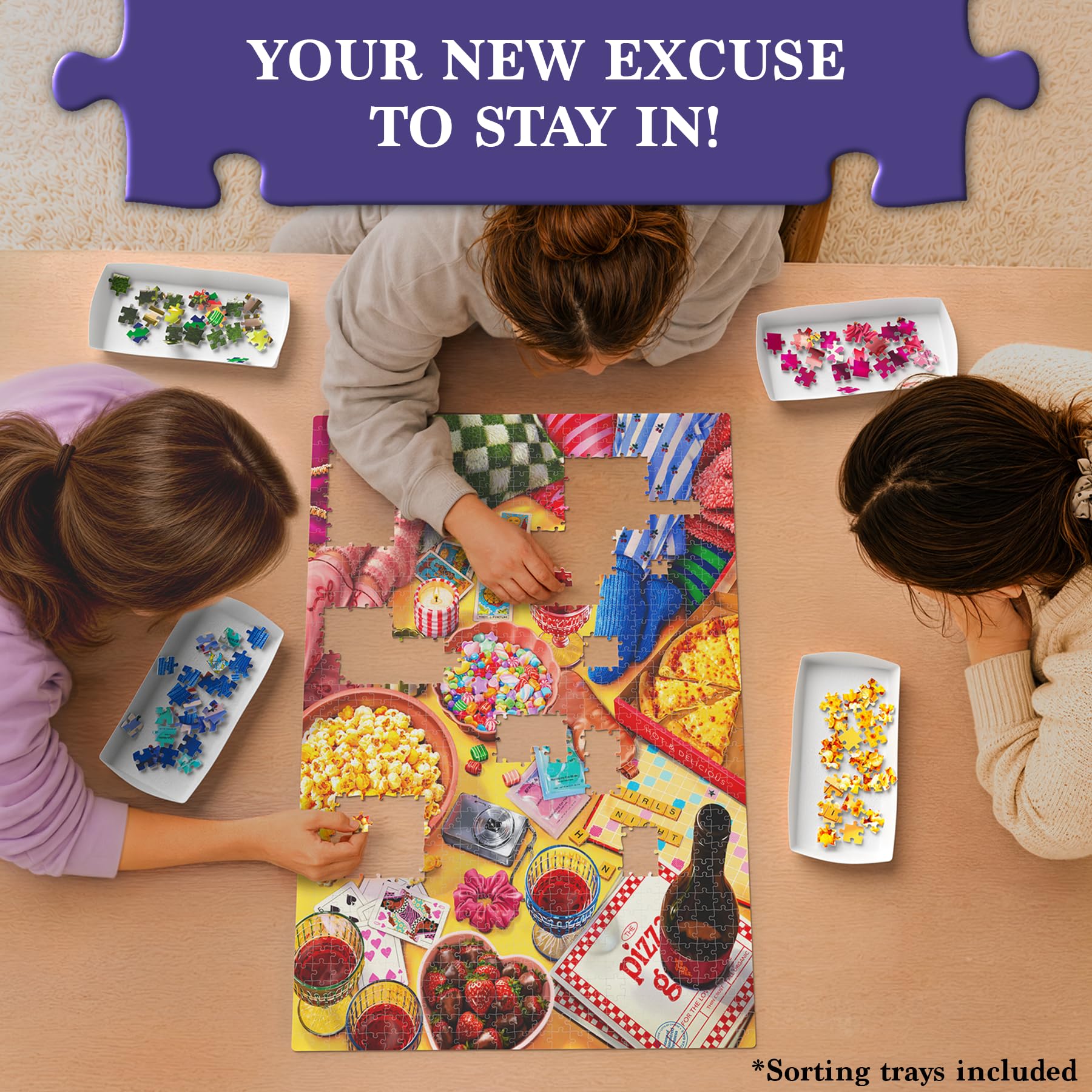 Jigsaw Puzzle 1000 Piece – Girls' Night in for Teens & Adults — Amazon image 3