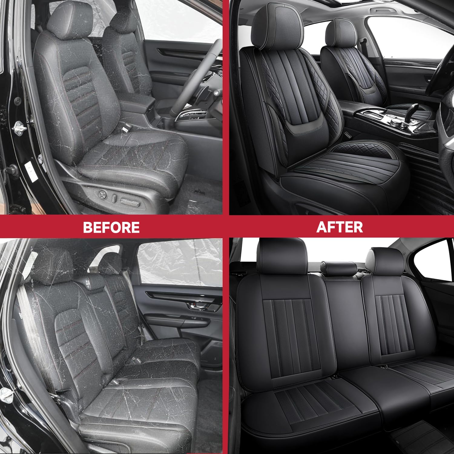 Car Seat Covers for Toyota Corolla Cross 2021-2025 Waterproof Nappa Leather Seat Covers Full Set Breathable Comfortable Automotive — view 9