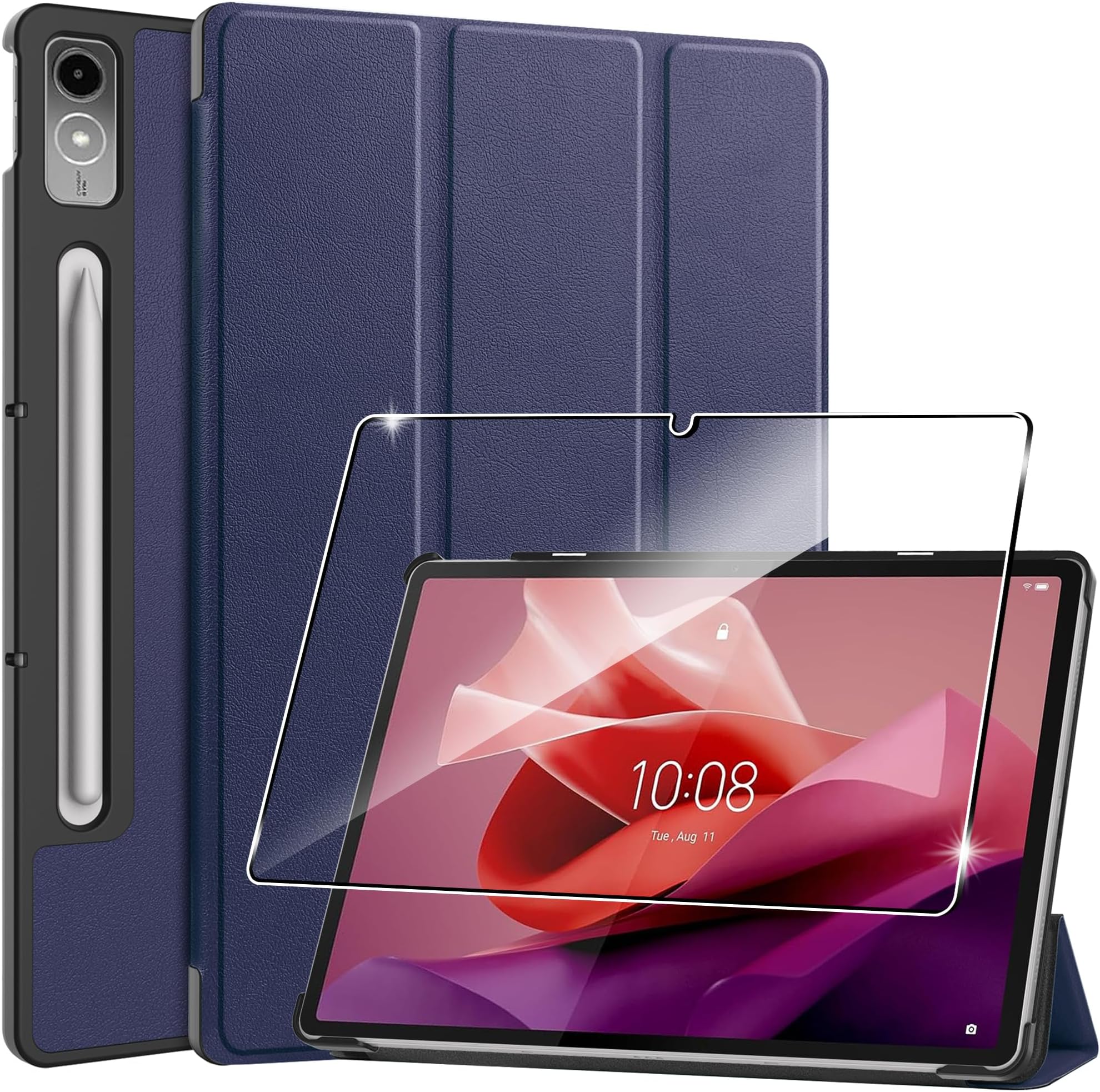 Hülle für Lenovo Tab P12 12.7 Zoll 2023 Tablette Case Cover+1 Stücks ...