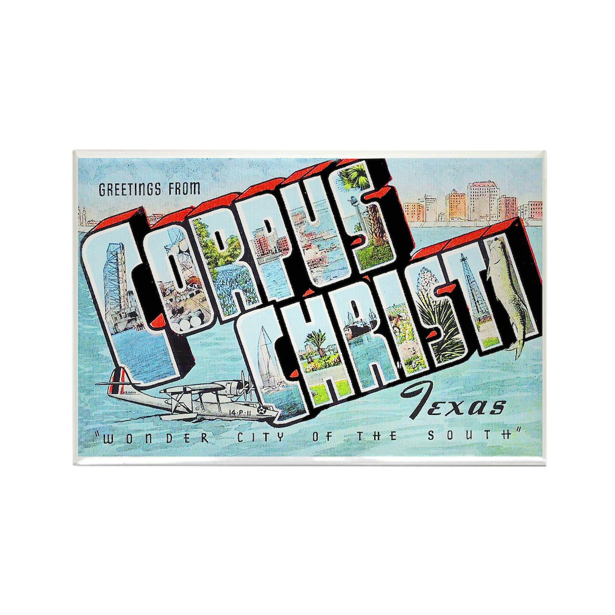 CafePress Corpus Christi Texas Greetings Rectangle Magnet, 3"x2" Refrigerator Magnet-image-45