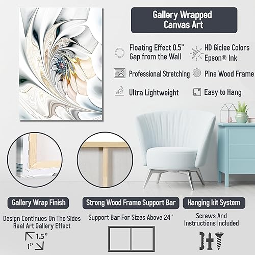 Miniatura 4 de Design Art Lienzo decorativo para pared, diseño floral, 30 x 40 pulgadas