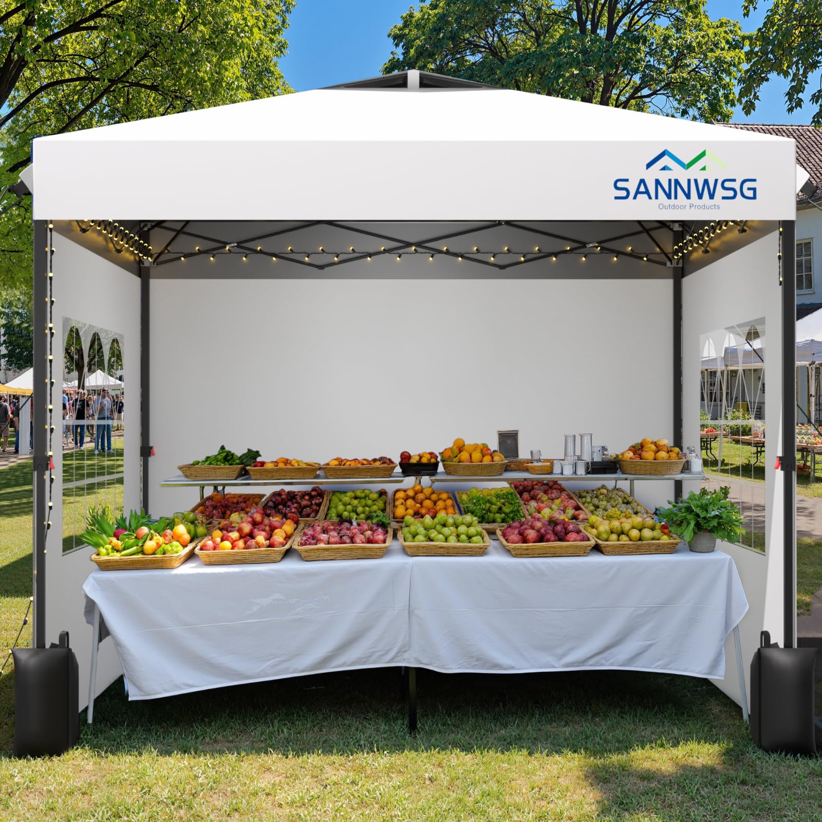  10X10 Easy Up Canopy Tent for Commercial Events, Heavy Duty, White
| Commercial Instant Shelter 10X10, 3 Sidewalls, Whi