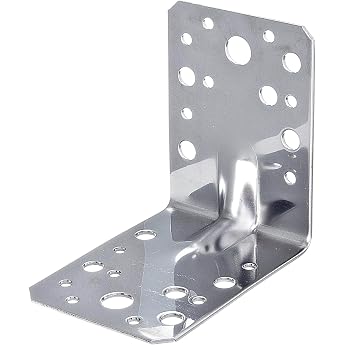 Alberts 848224 Schwerlast-Winkelverbinder mit Sicke Edelstahl 90 x 90 x 65 mm 10er Set
