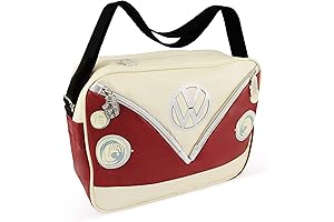BRISA VW Collection - Volkswagen Shoulder Travel Messenger Bag with VW T1 Bus Campervan Motif