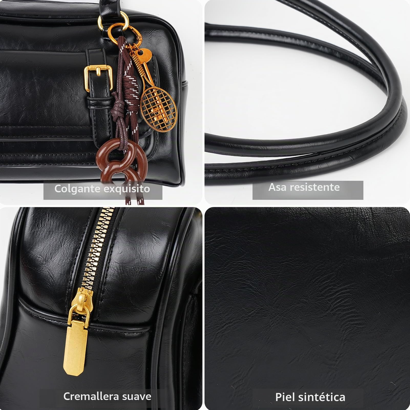 Bolso de Hombro para Mujer Y2K de Moda Bolso de Mano Cuero Vegano Bolso Hobo Bolso de Compras Elegante Bolsos Y2K Vintage para Conciertos Trabajo Diario