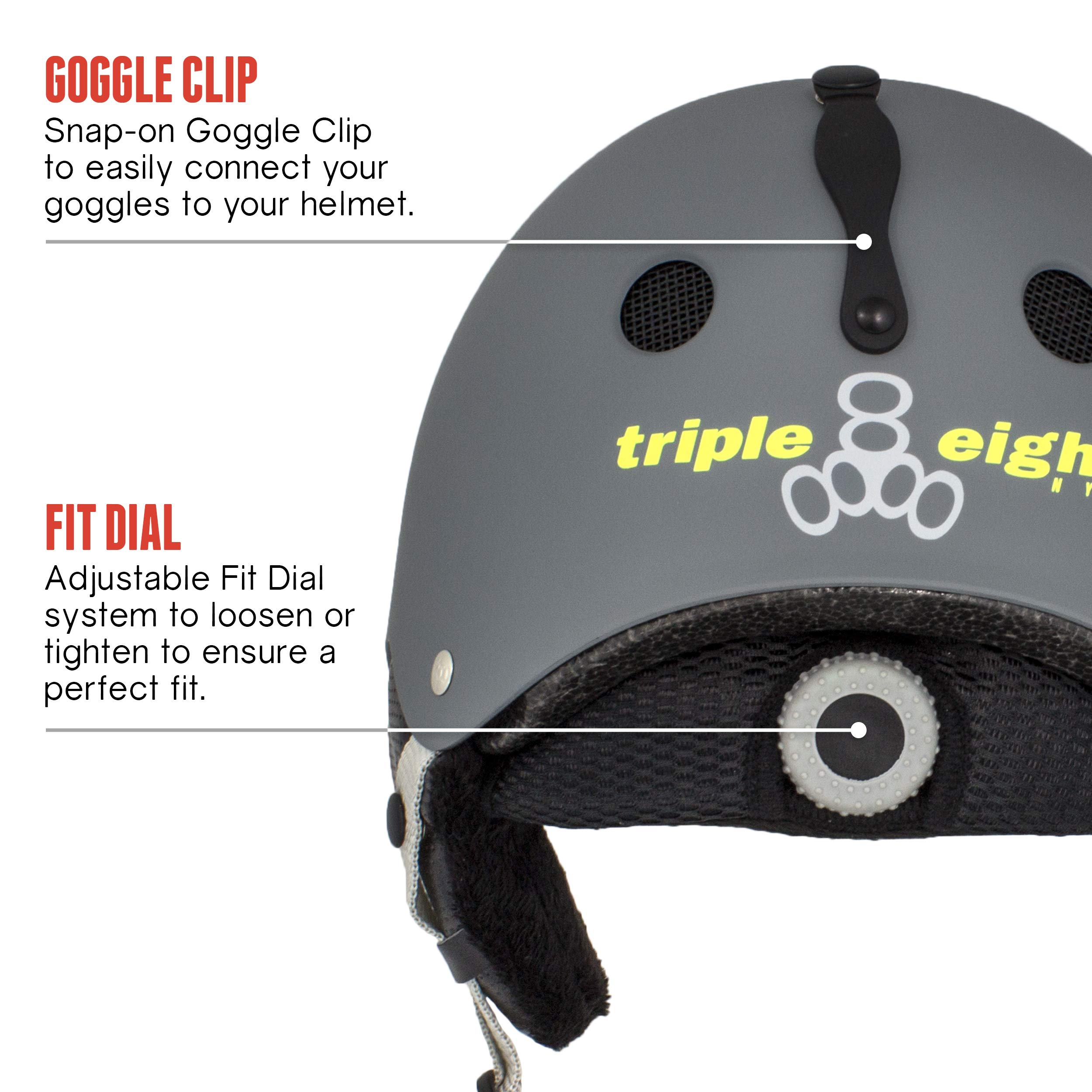 Amazon.com: Triple Eight Snow Audio Ski and Snowboard Helmet with