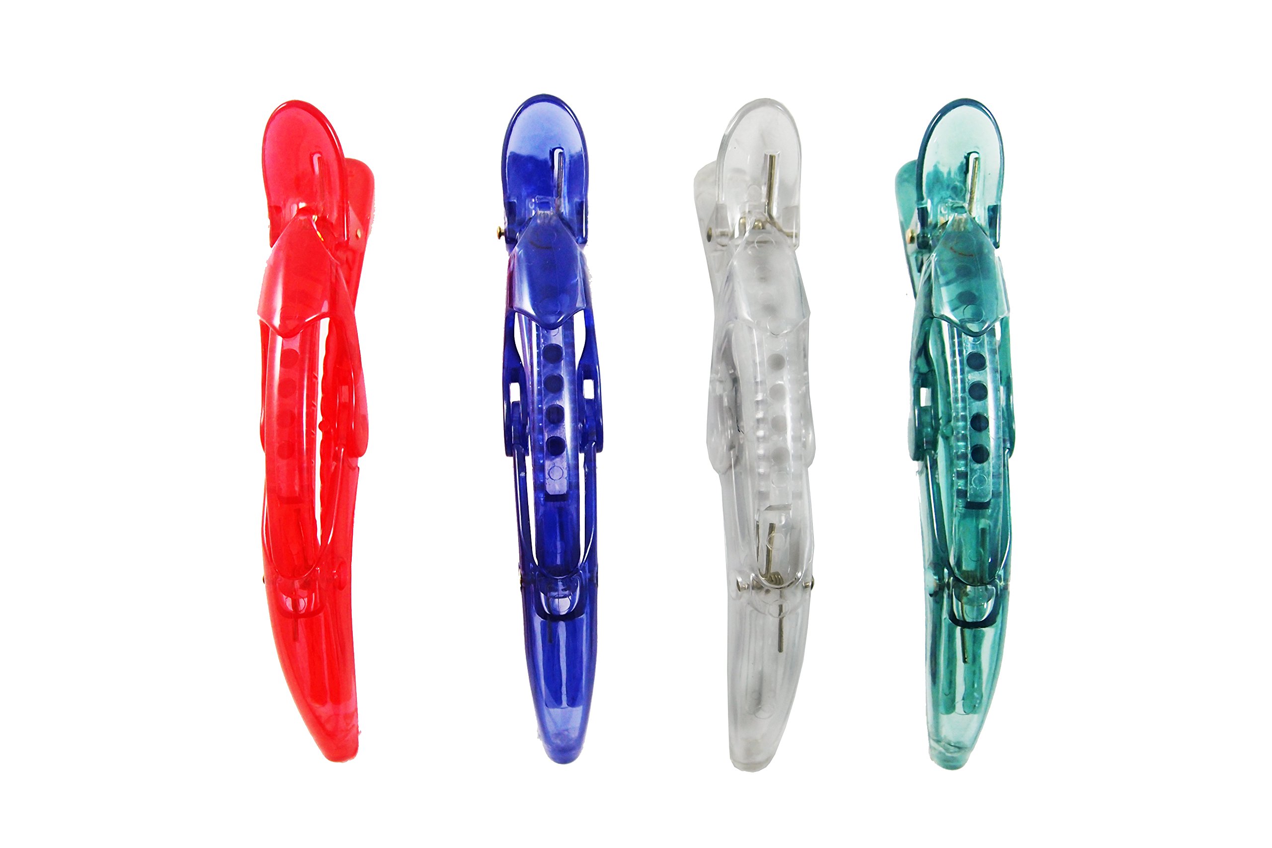 Professional Salon Croc Gator Pecker Shark Hair Styling Clips, 4 Piece