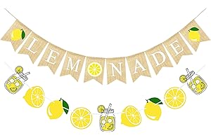 Burlap Lemon Garland Summer Party Decorations