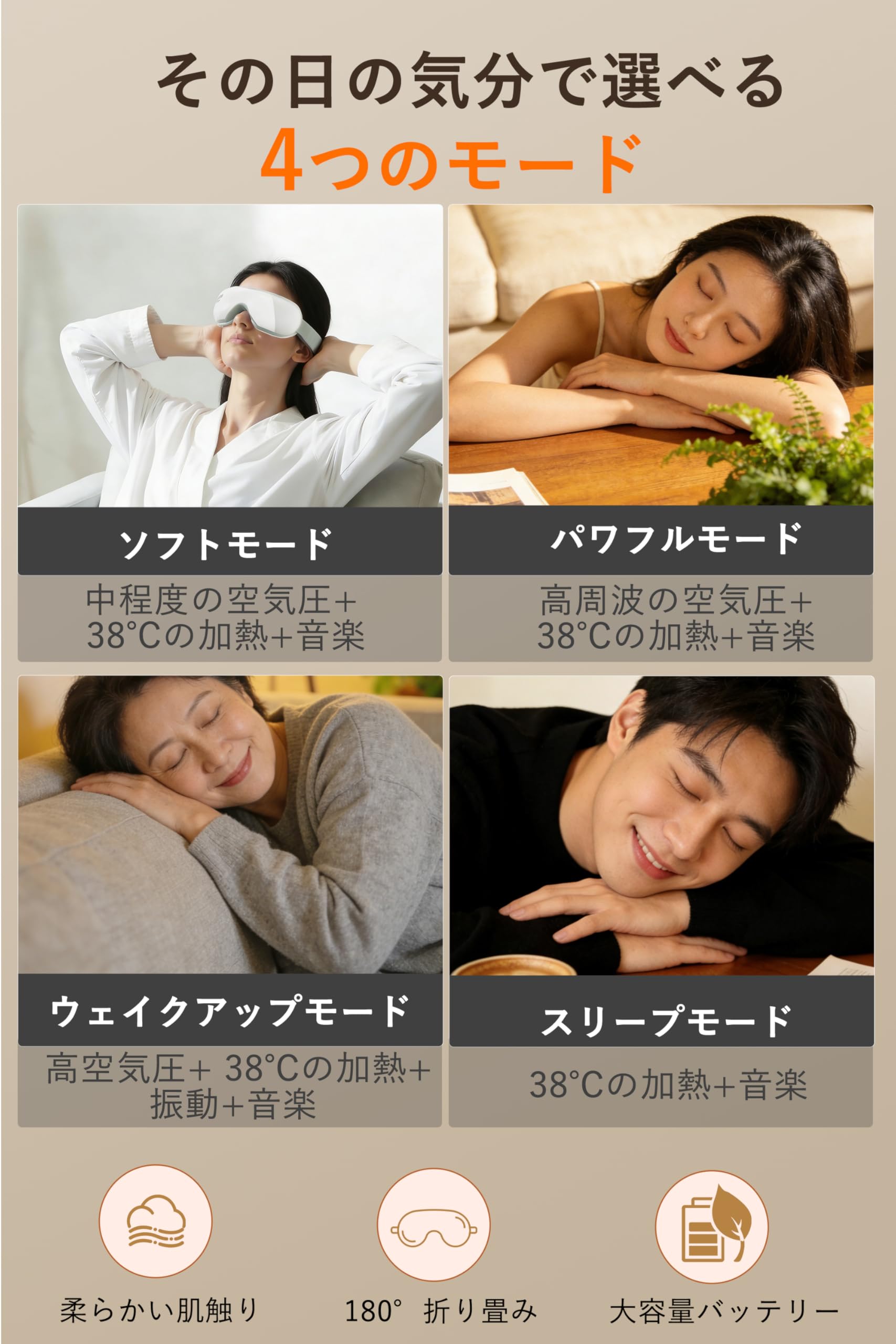 Amazon | AstPade アイウォーマー ホットアイマスク 振動&空気圧