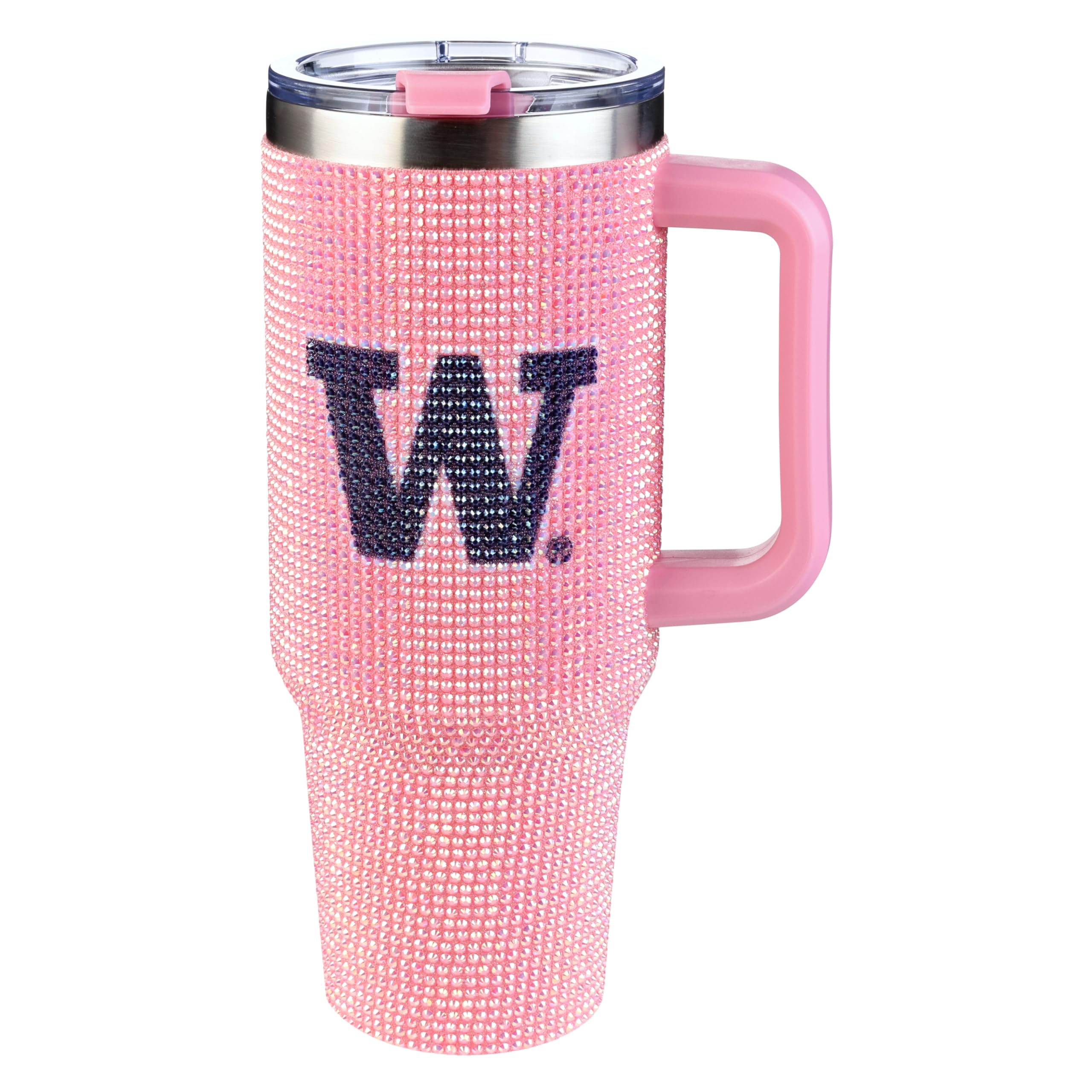 The Memory Company Officially Licensed 40oz Pink Bling Game Day Tumbler, University of Washington