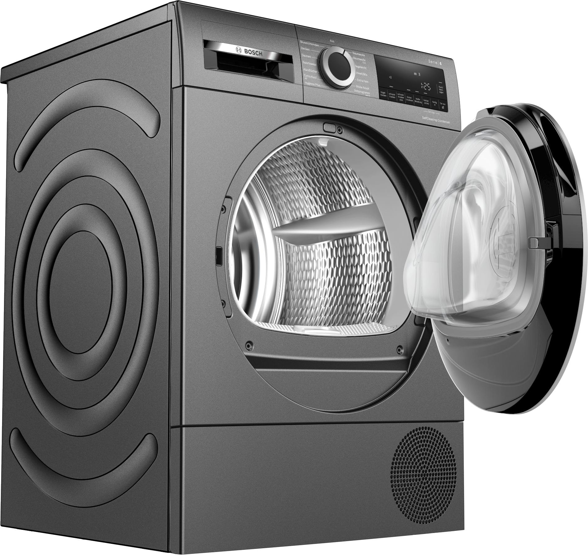 Bosch WQG2450R10 Serie 6 - Secadora de bomba de calor, 9 kg, sistema de secado sensible, estructura de tambor respetuosa con el tejido, secado óptimo AutoDry, diseño antivibración, más estabilidad