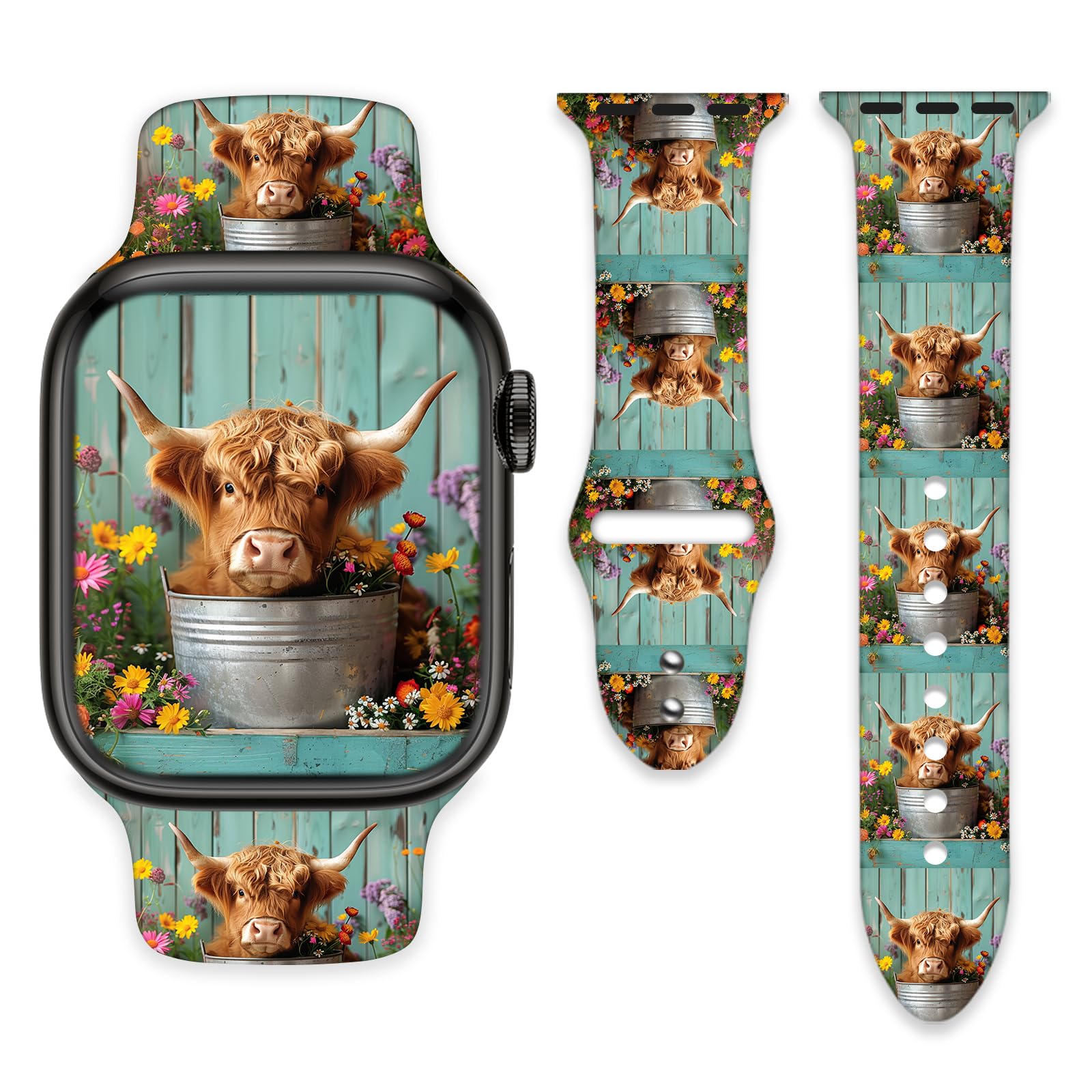 Watch Bands Compatible with Apple Watch Band 38mm 40mm 41mm 42mm 44mm 45mm for Women Men, Soft Sport Strap Silicone Replacement Wristband for iWatch