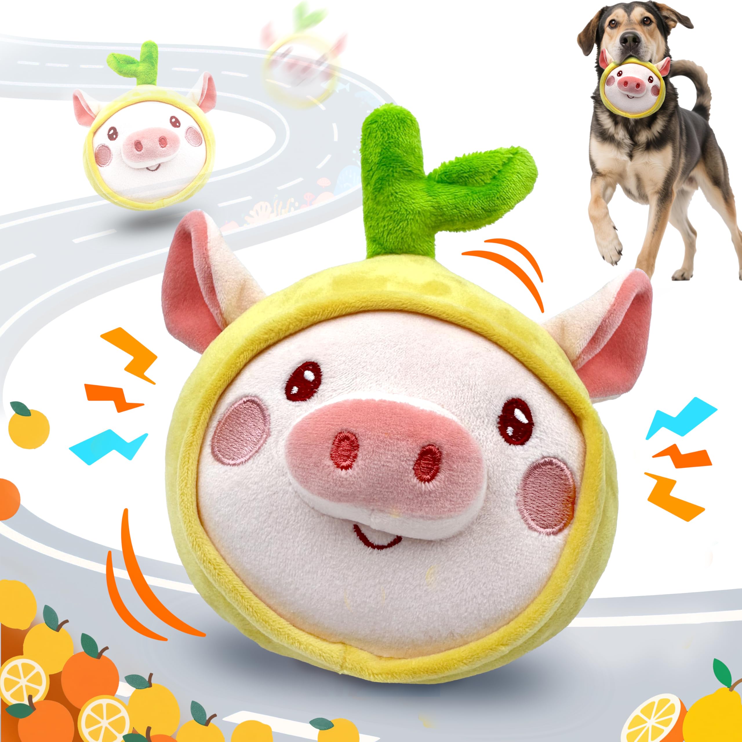 Interactive Dog Toys Moving Dog Toy Ball Squeaky Bouncing Rolling Dogs Toys to Keep Them Busy for Small