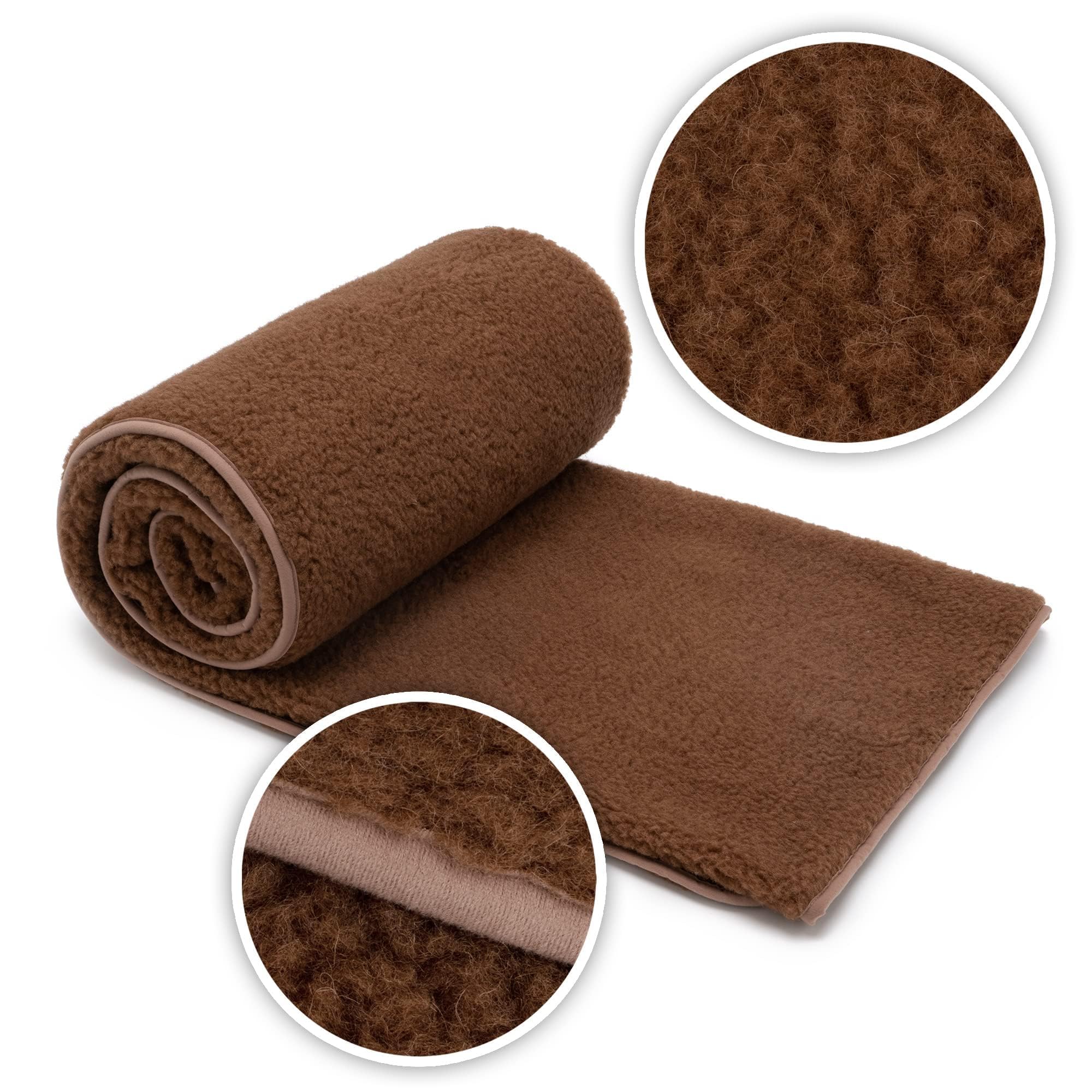 Merino Wolldecke Schurwolle 160x200 cm 100% Merino Schafwolle 500g/m2 Atmungsaktiv
