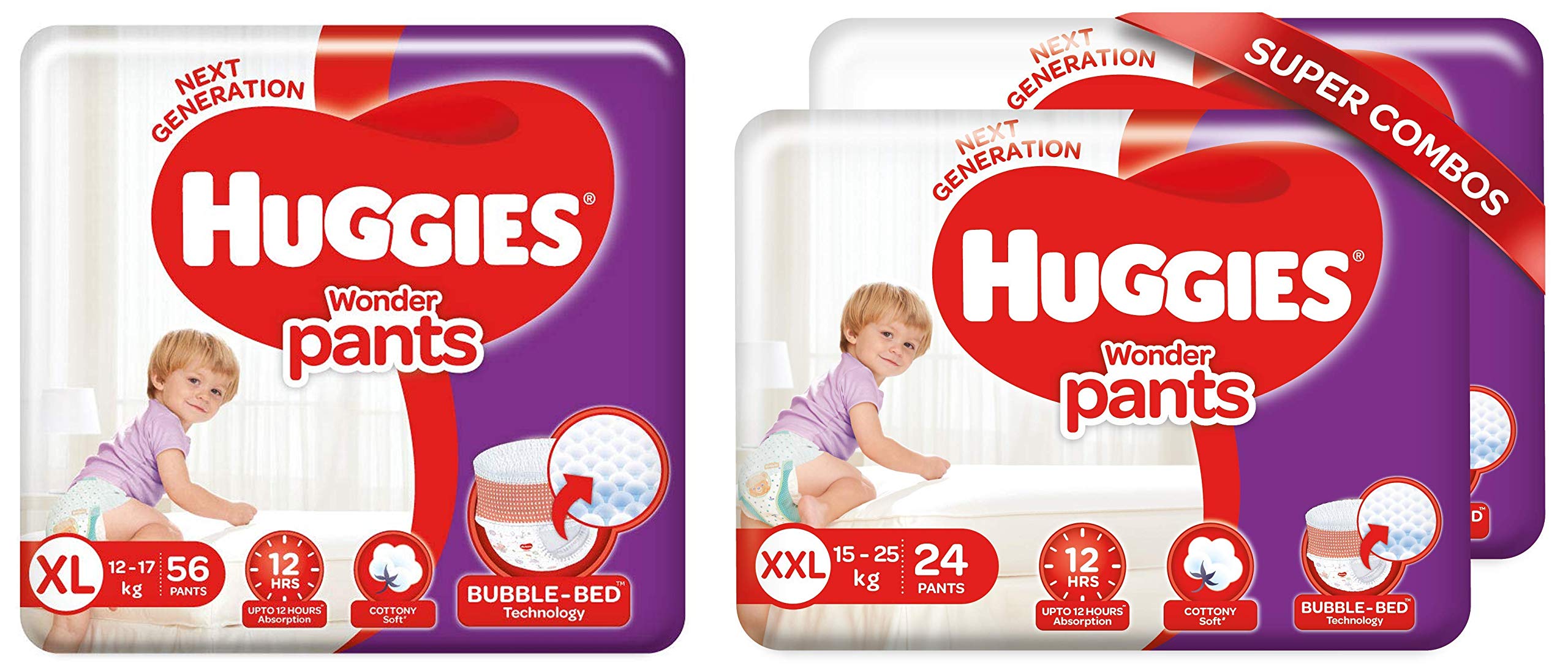 Buy Huggies Wonder Pants, Extra Large (XL) Size Diapers, 56 Count