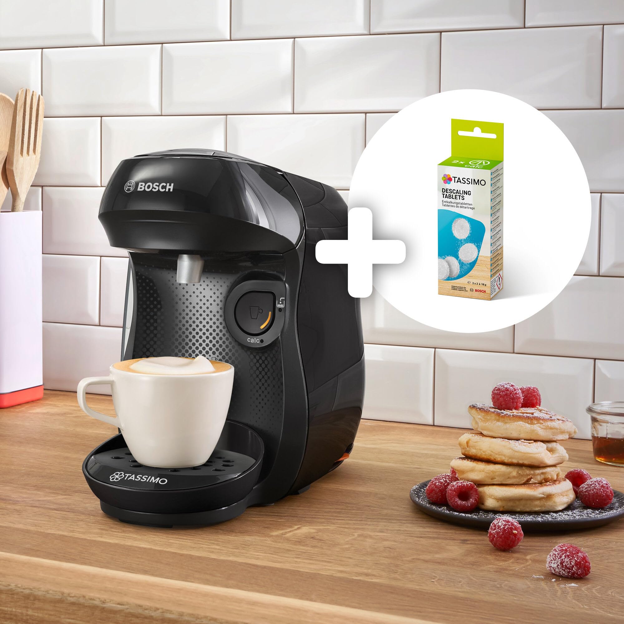 Bosch Tassimo Happy friendly TAS102EA Machine à café multi-boissons OneTouch cafétière à dosettes Intellibrew noir