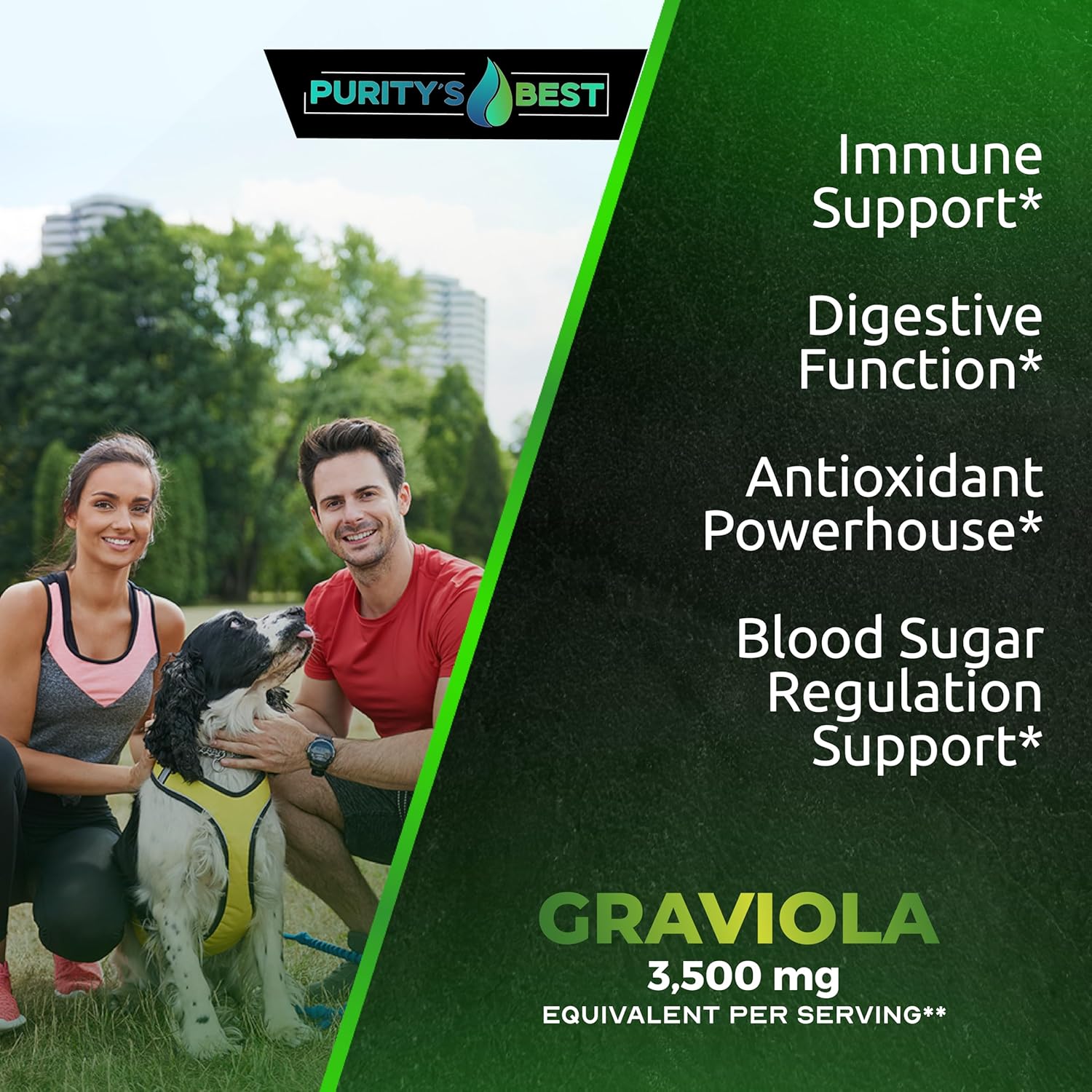 Purity's Best Graviola (Soursop) Supplement, Concentrated 378 mg Formula, Supports Immune Function & Antioxidant Protection, 200 Veggie Capsules, Made in USA. - Image 4