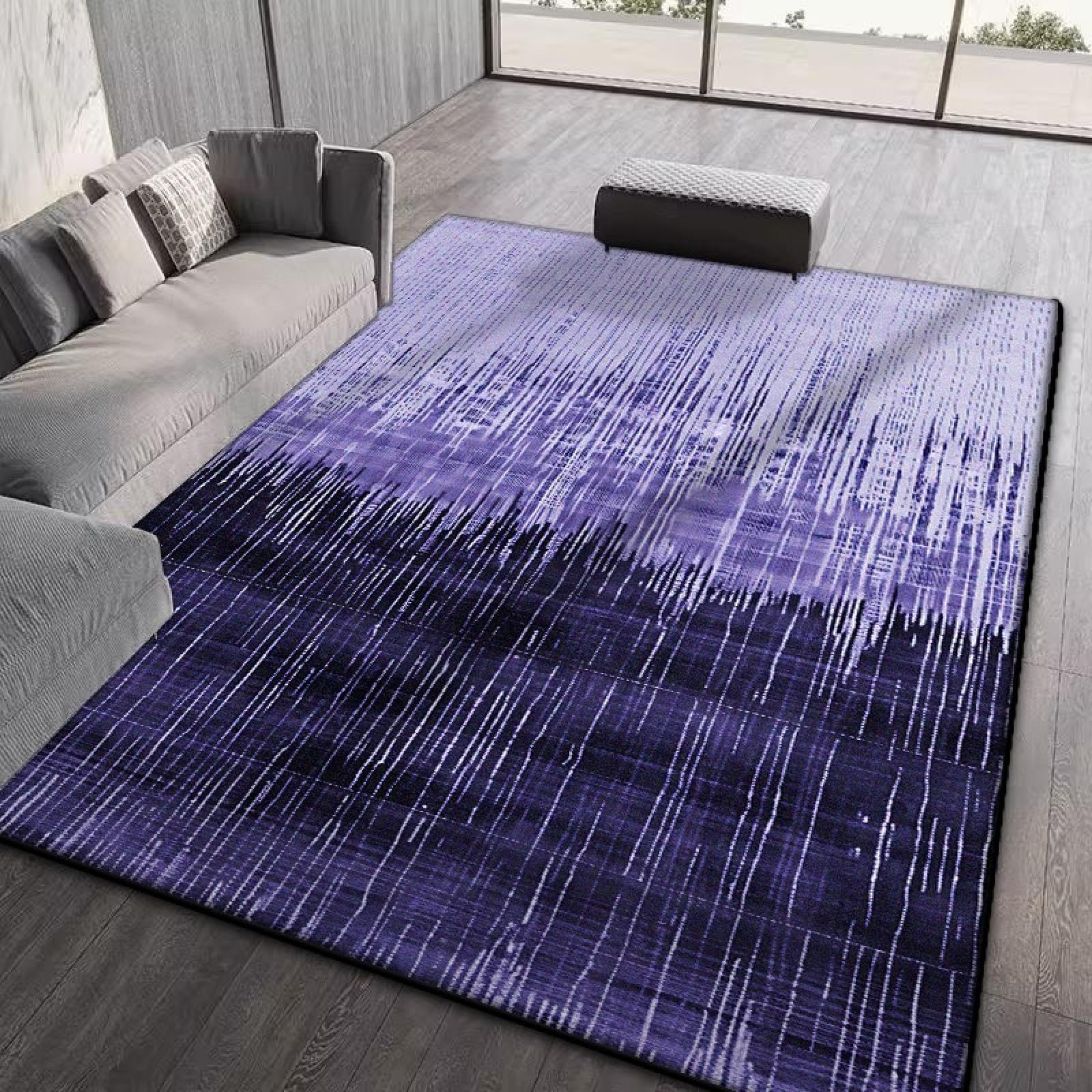 Tapis de salon facile à nettoyer et pliable, textile doux non pelucheux