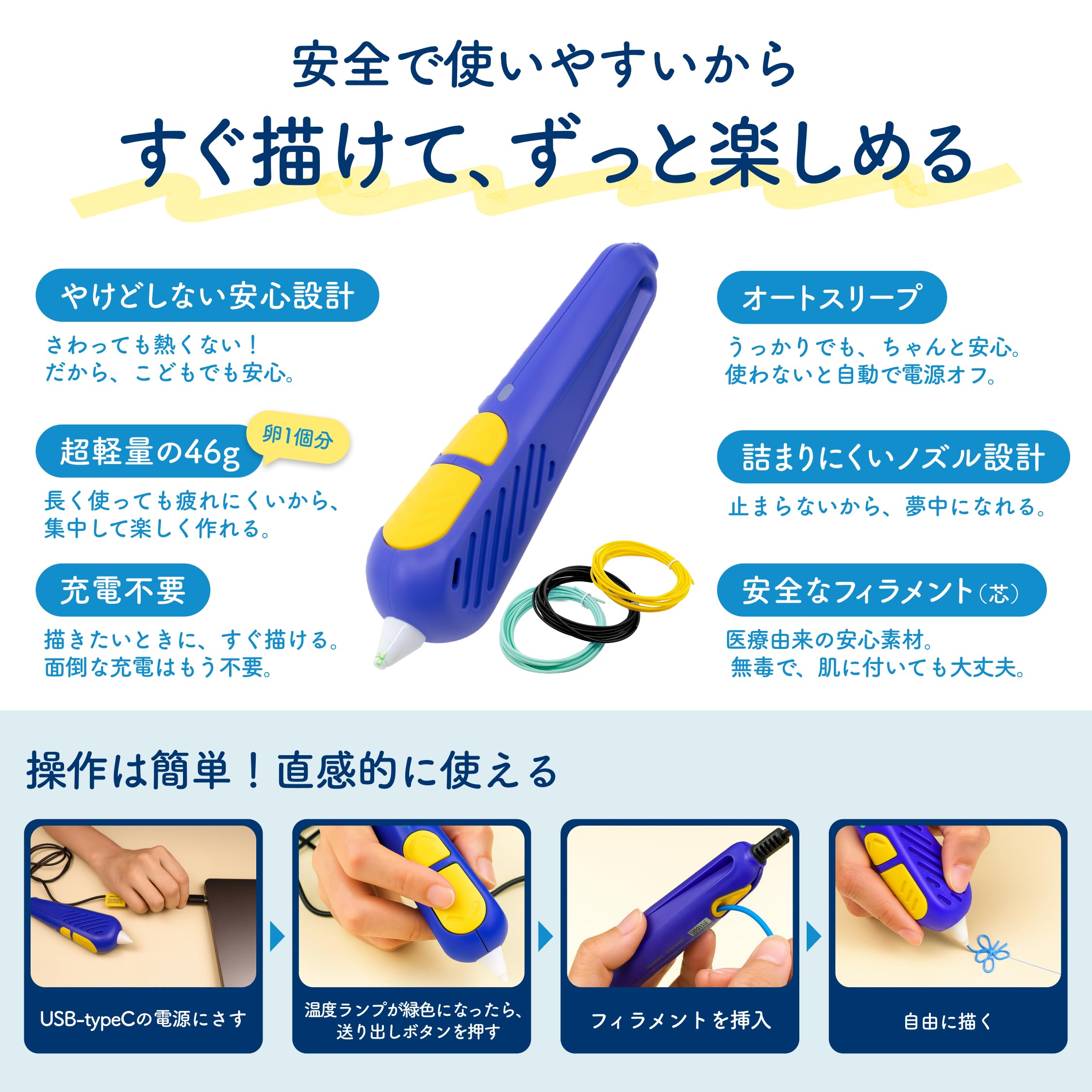 Amazon.co.jp: 【米・英・独で一位】 SCRIB3D 3Dペン 知育 玩具 誕生日