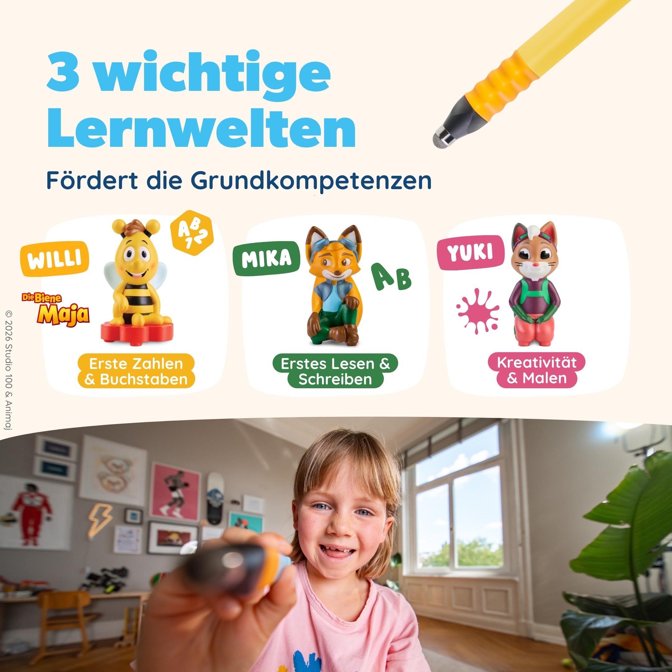 Edurino Bundle ab 4 J. – Lernen mit Willi, Yuki & Mika – mit App & Stift