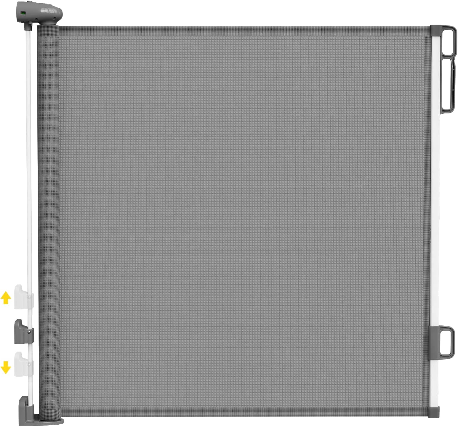 Babepai Retractable Baby Gates for Stairs, Dog Gates for Doorways, Mesh Baby Gate Extends to 54" Wide 34" Tall, Pet Gate Indoor Use for Hallways, Porch, Patio, Outdoor - Gray