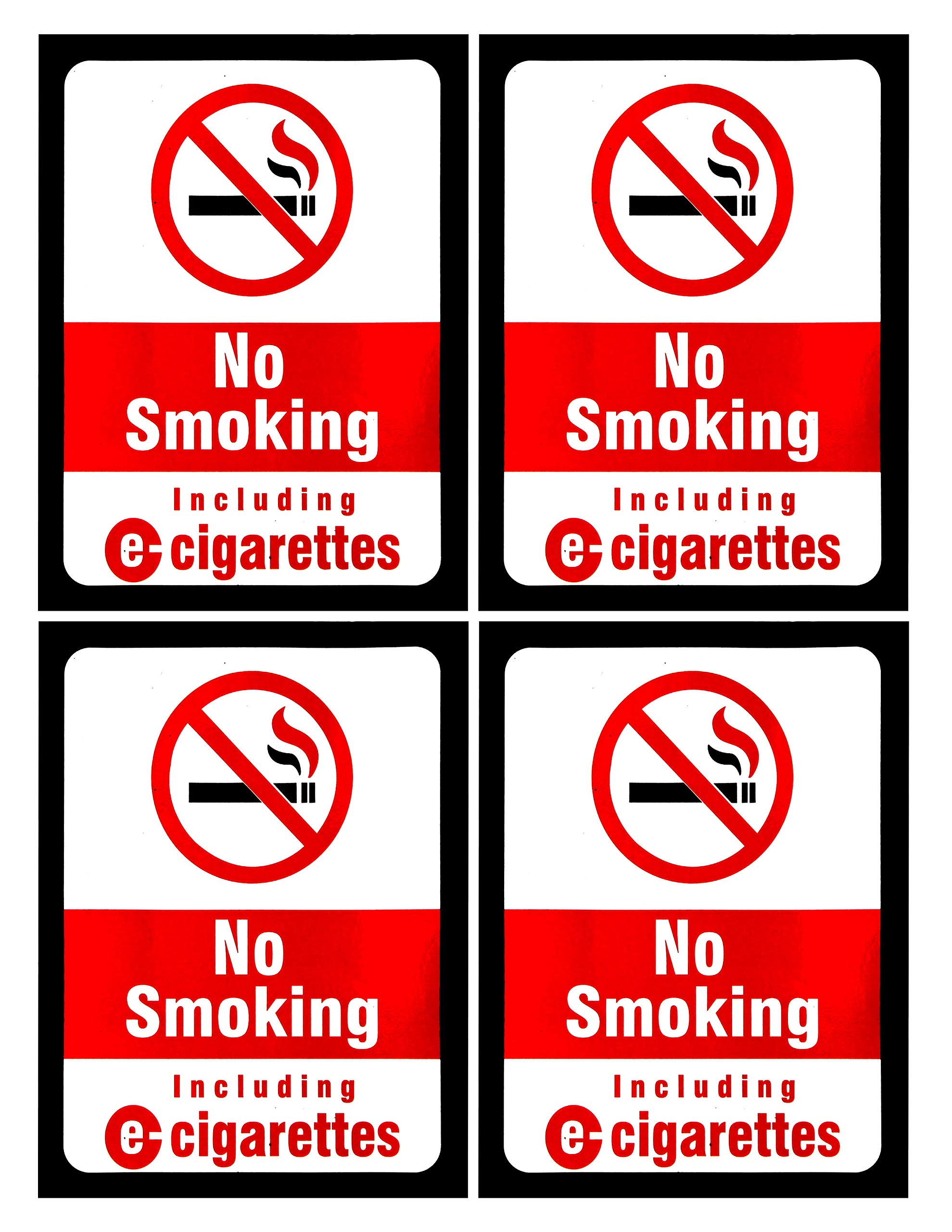 eSplanade NO Smoking No eCigarettes | No Vaping Sign Sticker Decal - Easy to Mount Weather Resistant Long Lasting Ink (Size 6" x 8") (B07GLLQ7HT) Amazon Price History, Amazon Price Tracker