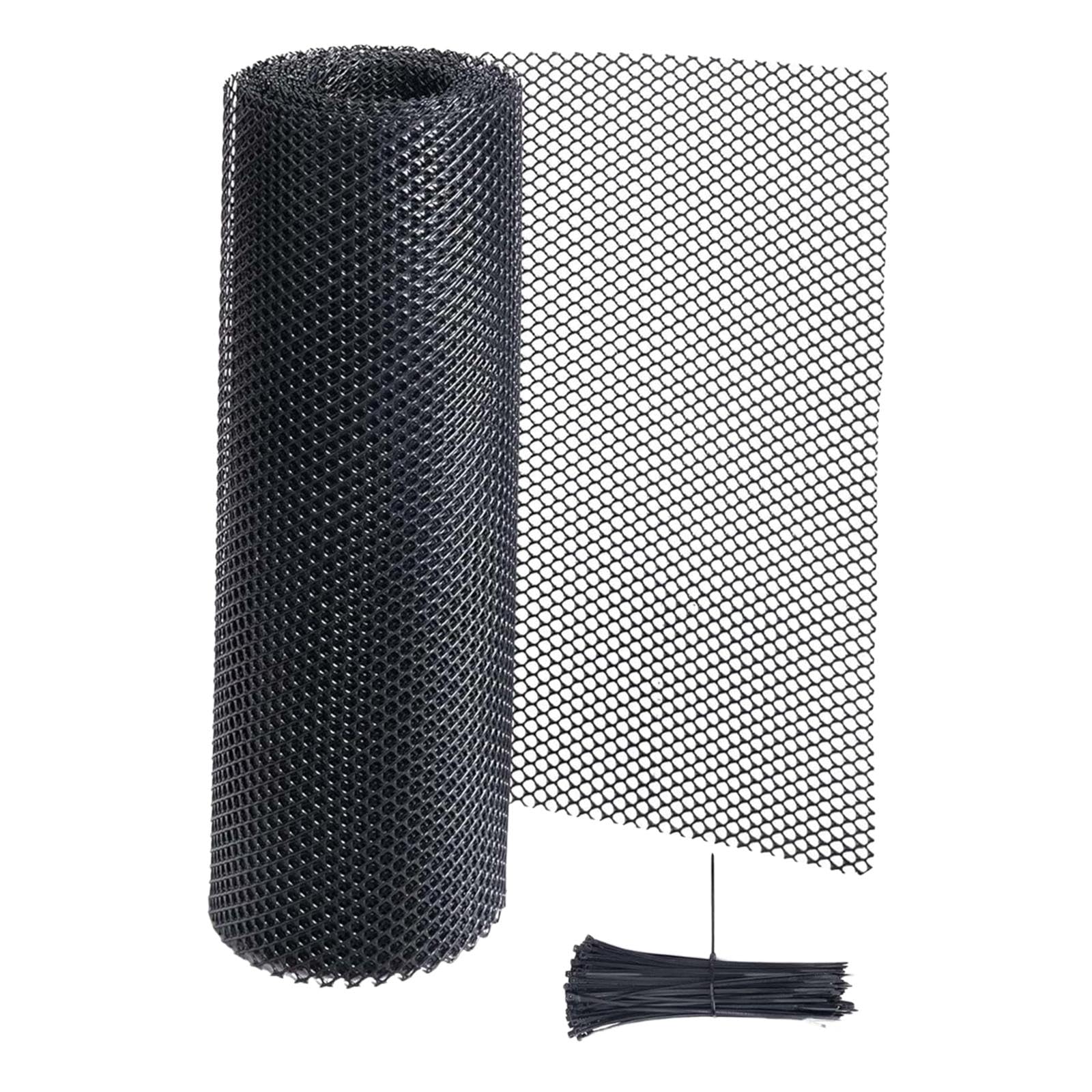 NIVAA Chicken Wire Fence 40x300 cm Net Tree Guard for Balcony Stair Railing Plants Black-image-49